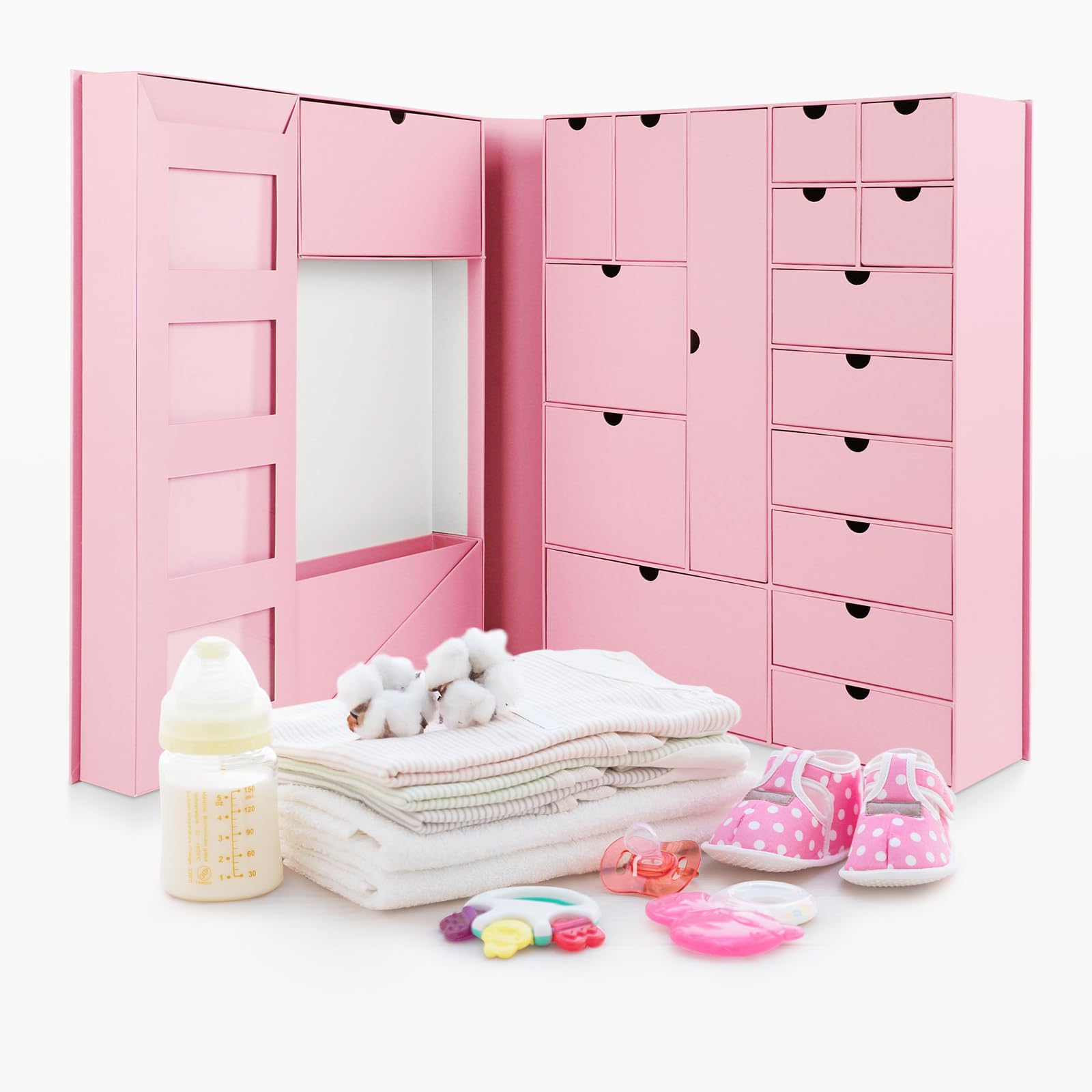 Baby Memory Keepsake Box for Boys & Girls - First Year Pregnancy Storage Organizer with Tin - Perfect for Newborn Keepsakes, Hospital Mementos & Milestone Memories