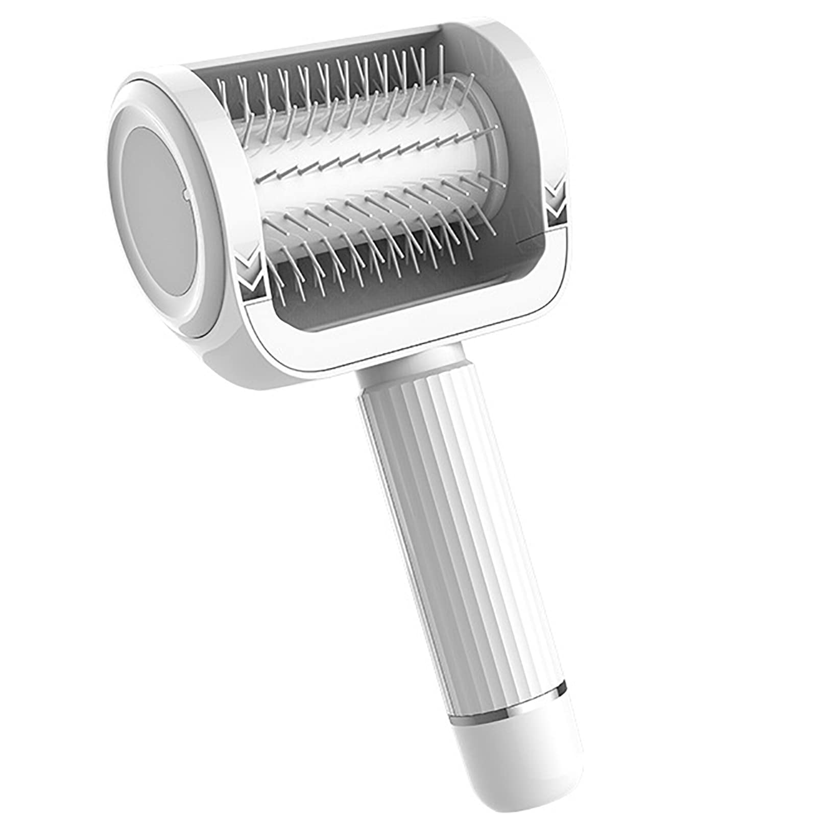 JinKeHong Electric Pet Grooming Brush for Dogs & Cats - Pain-Free Self Cleaning Slicker Brush with Gentle Bristles to Remove Loose Hair, Mats & Tangles - Suitable for All Coat Types - Perfect for Home Grooming & Shedding Season