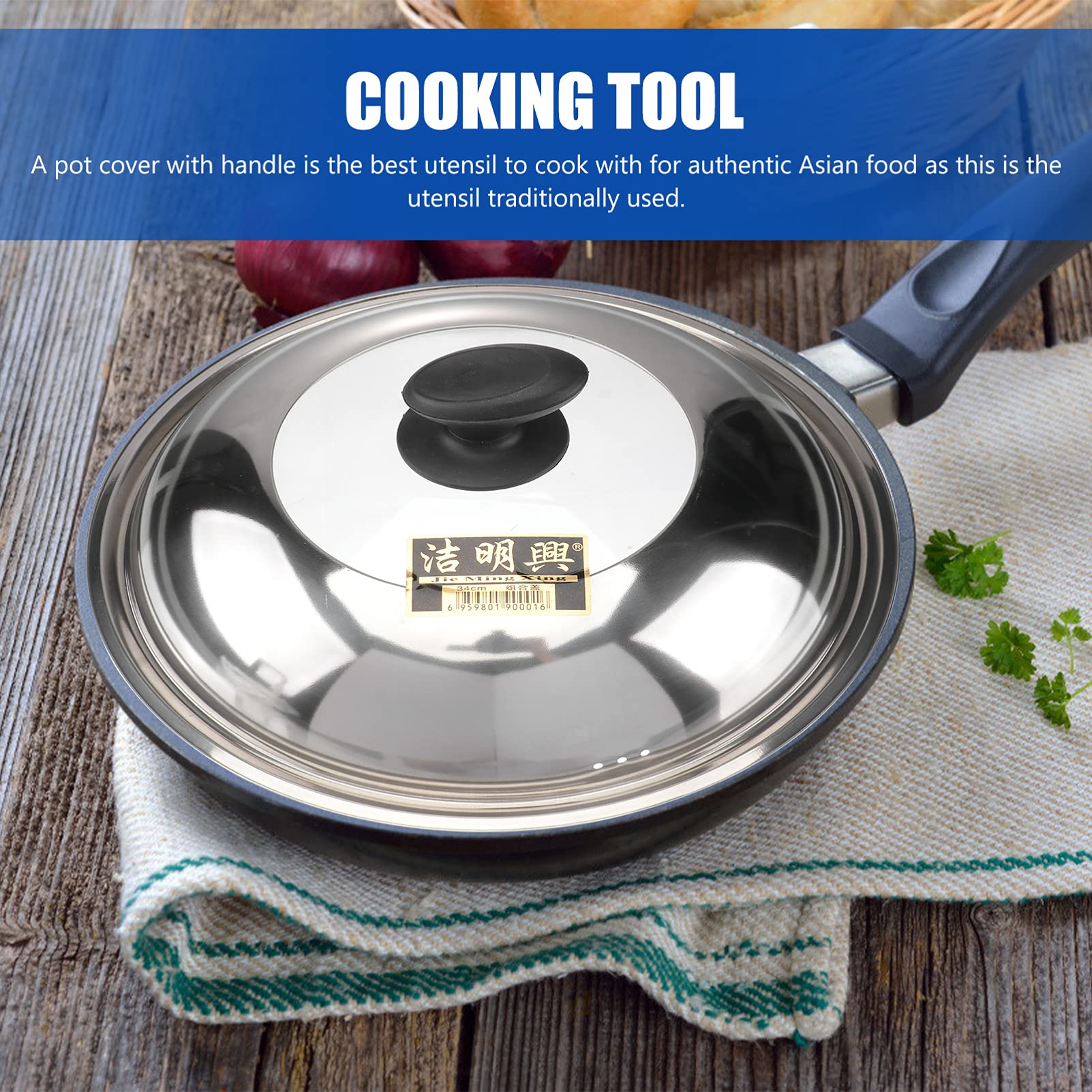 Stainless Steel Pot Cover - Oil Splash Guard for Cooking, Frying & Boiling - Heat-Resistant Kitchen Lid for Safe & Clean Stovetop Use - Perfect for Pans, Skillets & Stock Pots