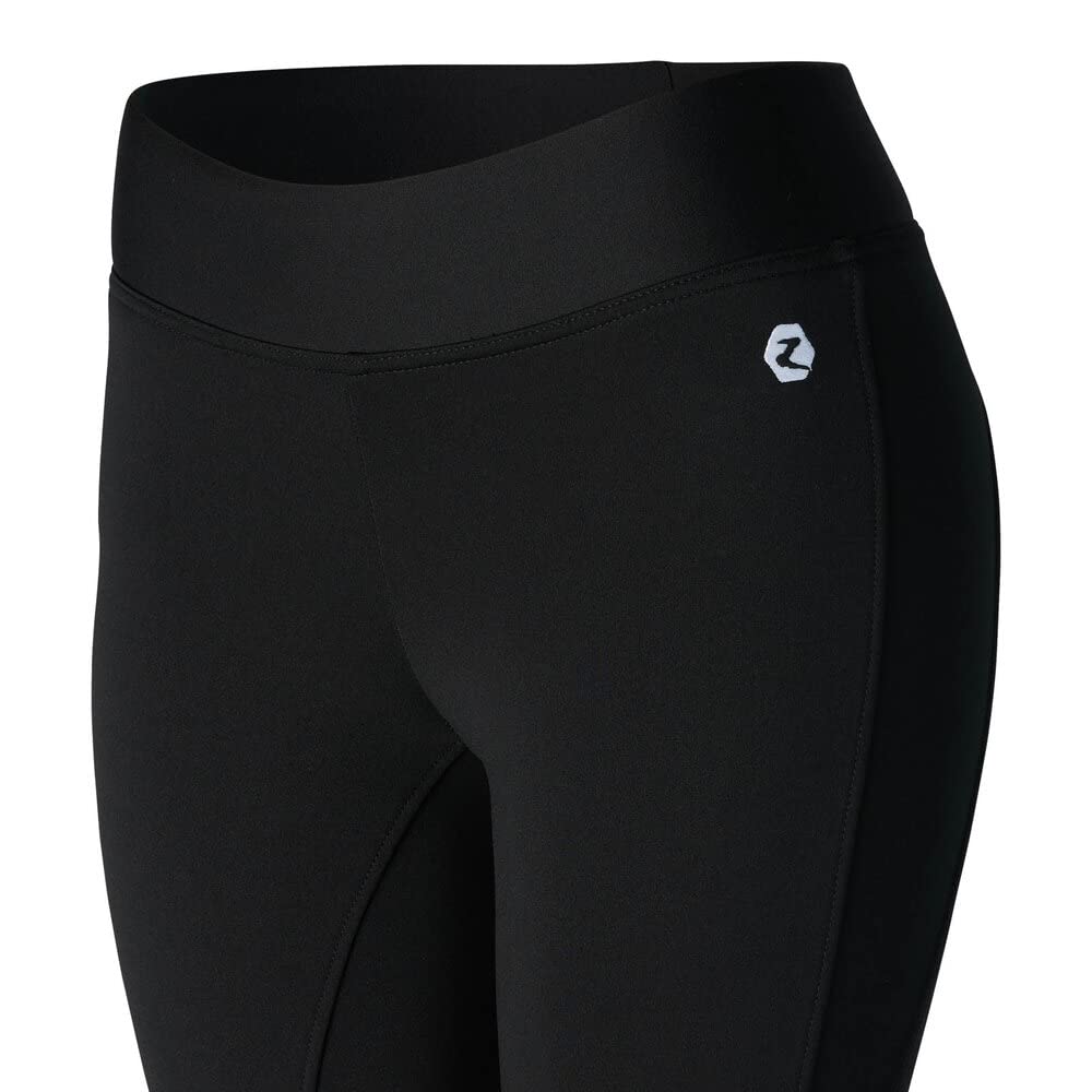 HORZE Active Women's Winter Fleece-Lined Silicone Knee Patch Equestrian Riding Tights - Warm & Durable Horse Riding Pants for Cold Weather Training & Competitions