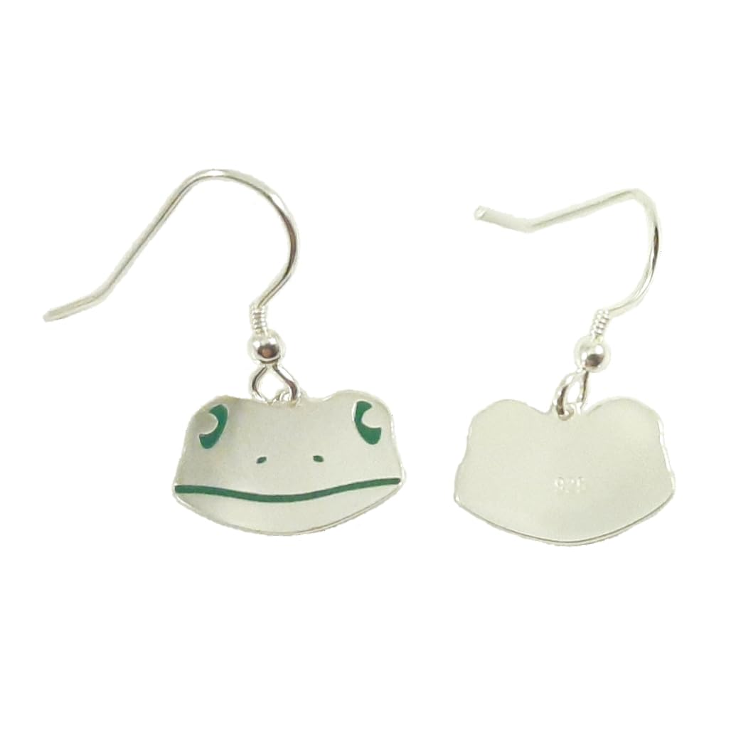Handmade Sterling Silver Frog Drop Earrings for Women - Elegant Nature-Inspired Jewelry Gift for Birthdays, Parties & Special Occasions