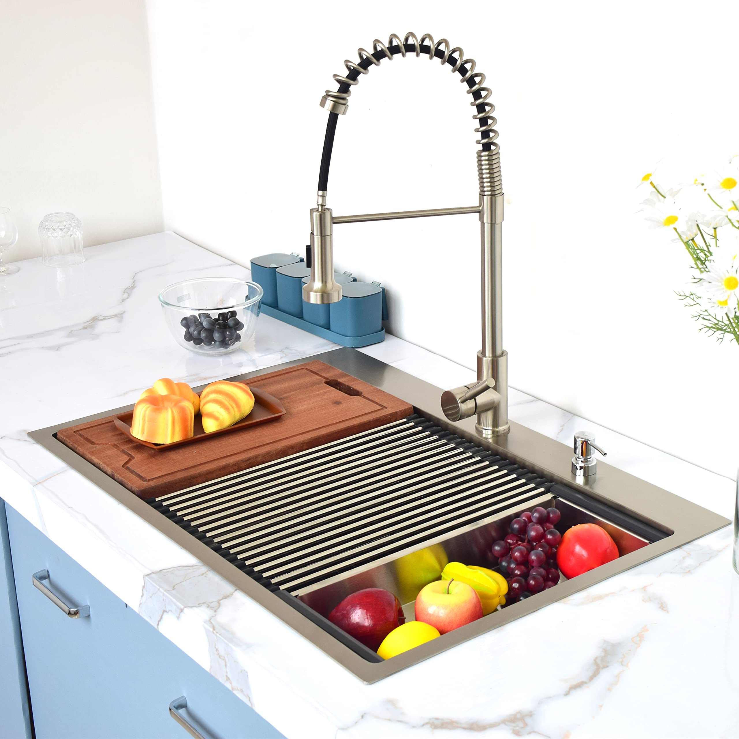 33 Inch Drop-In Kitchen Sink - Agabok 33