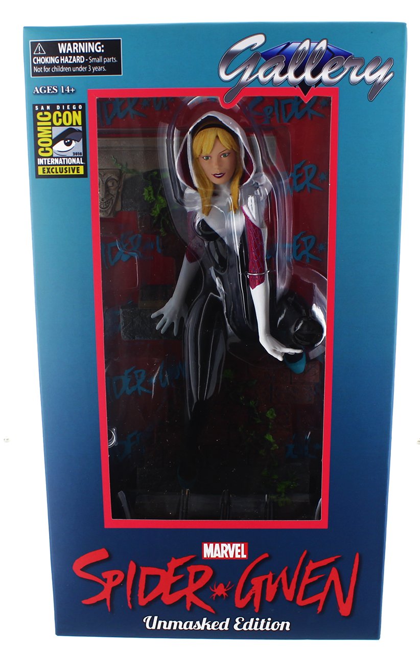 Marvel Gallery Spider-Gwen Unmasked 9-Inch PVC Action Figure Statue | Exclusive Collectible for Marvel Fans | Perfect for Display, Gifts & Comic Book Collections