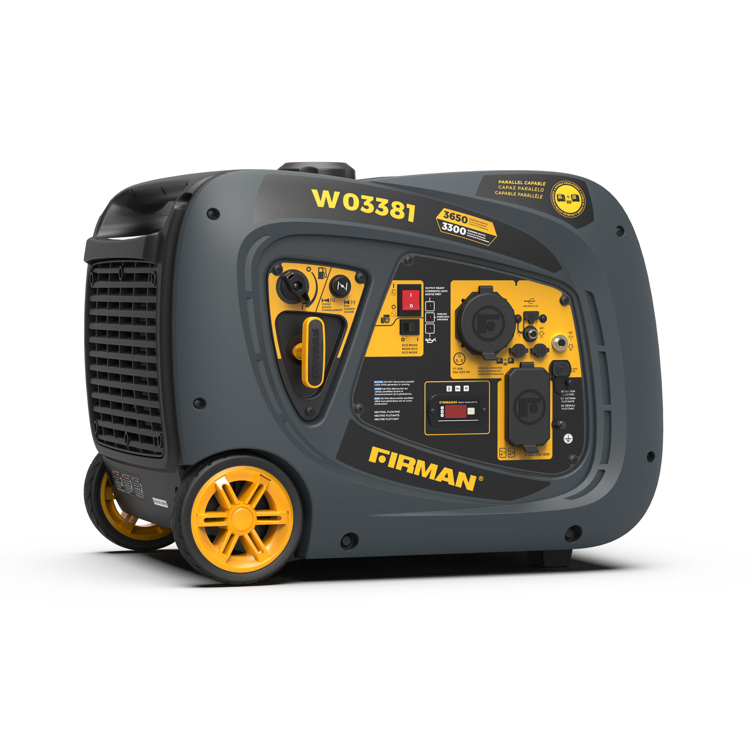 3650W Portable Inverter Generator with Recoil Start - Quiet, Reliable Power for Camping, RV Trips & Emergency Backup