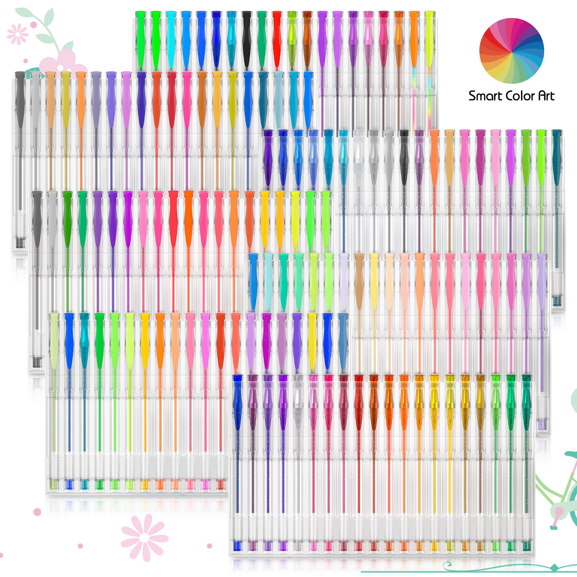 140 Colors Gel Pens Set - Vibrant & Smooth Gel Pens for Adult Coloring Books, Drawing, Painting, Writing - Perfect for Art Therapy, DIY Crafts & School Projects