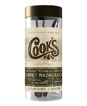 Premium Organic Madagascar Vanilla Beans - Grade A Bourbon Vanilla Pods for Baking, Ice Cream & Desserts | Cook Flavoring Company