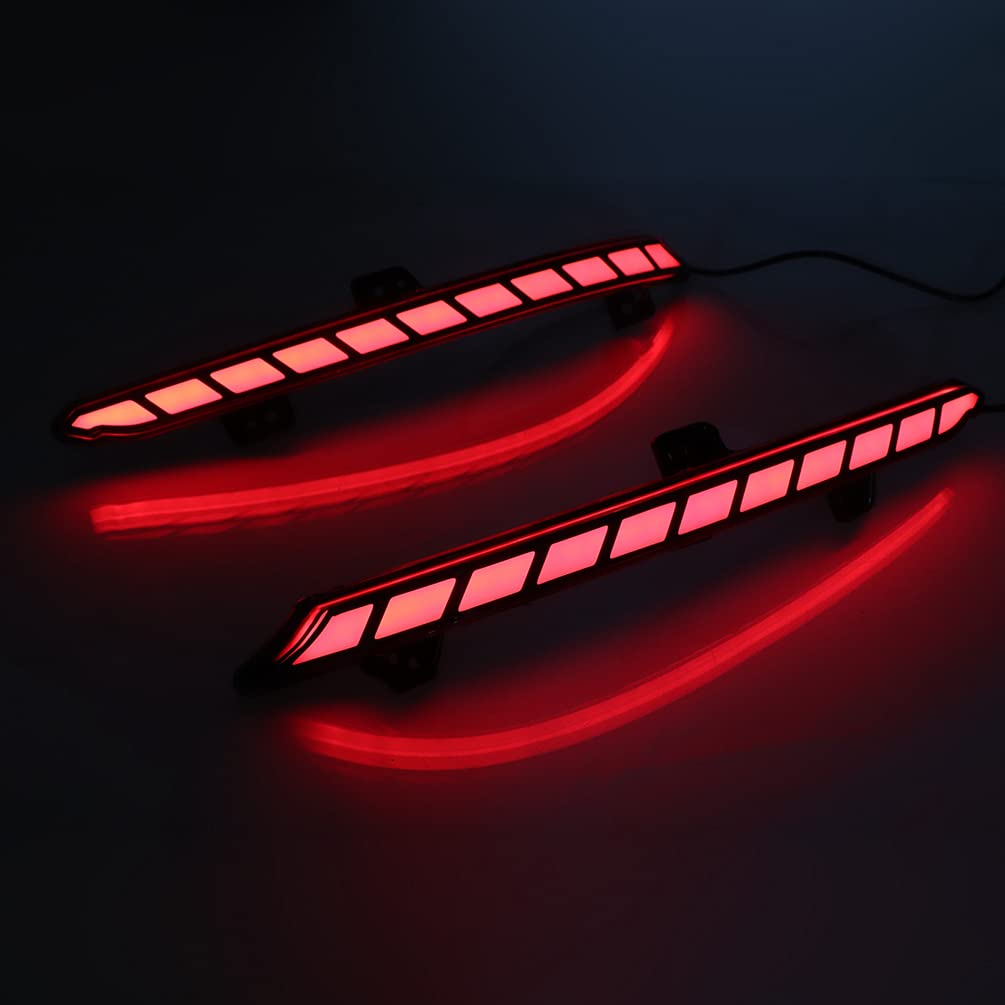 LED Rear Bumper Reflector Tail Lights with Sequential Turn Signal - Compatible with Honda Accord 10th Gen (2018-2022) - Brake, Driving & Fog Light Accessories Kit for Enhanced Nighttime Safety & Style