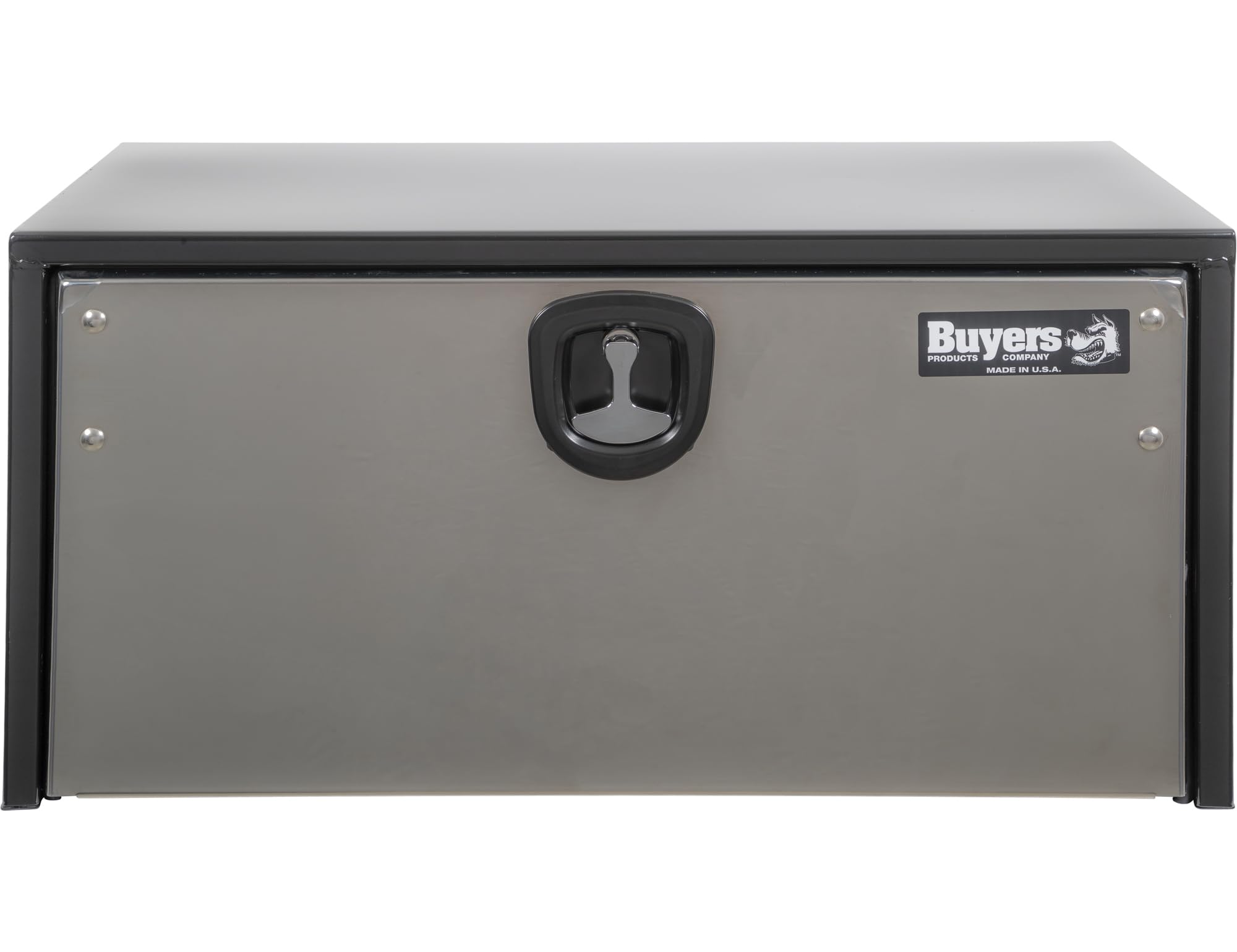 Buyers Products 1702705 Black Steel Underbody Truck Tool Box - 18x18x36 Inch, Stainless Steel Door, Made in USA | Heavy-Duty Storage Organizer for Work Trucks, Vans & Pickups | Perfect for Construction, Landscaping & Roadside Service