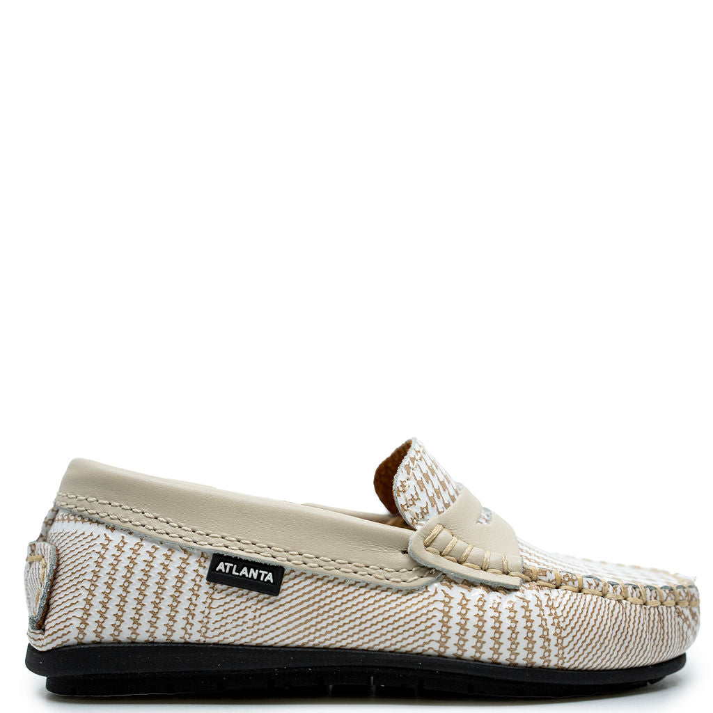 **Atlanta Moccasin Sand Plaid Penny Loafers - Comfortable & Stylish Men's Slip-On Shoes for Casual Wear & Office**
