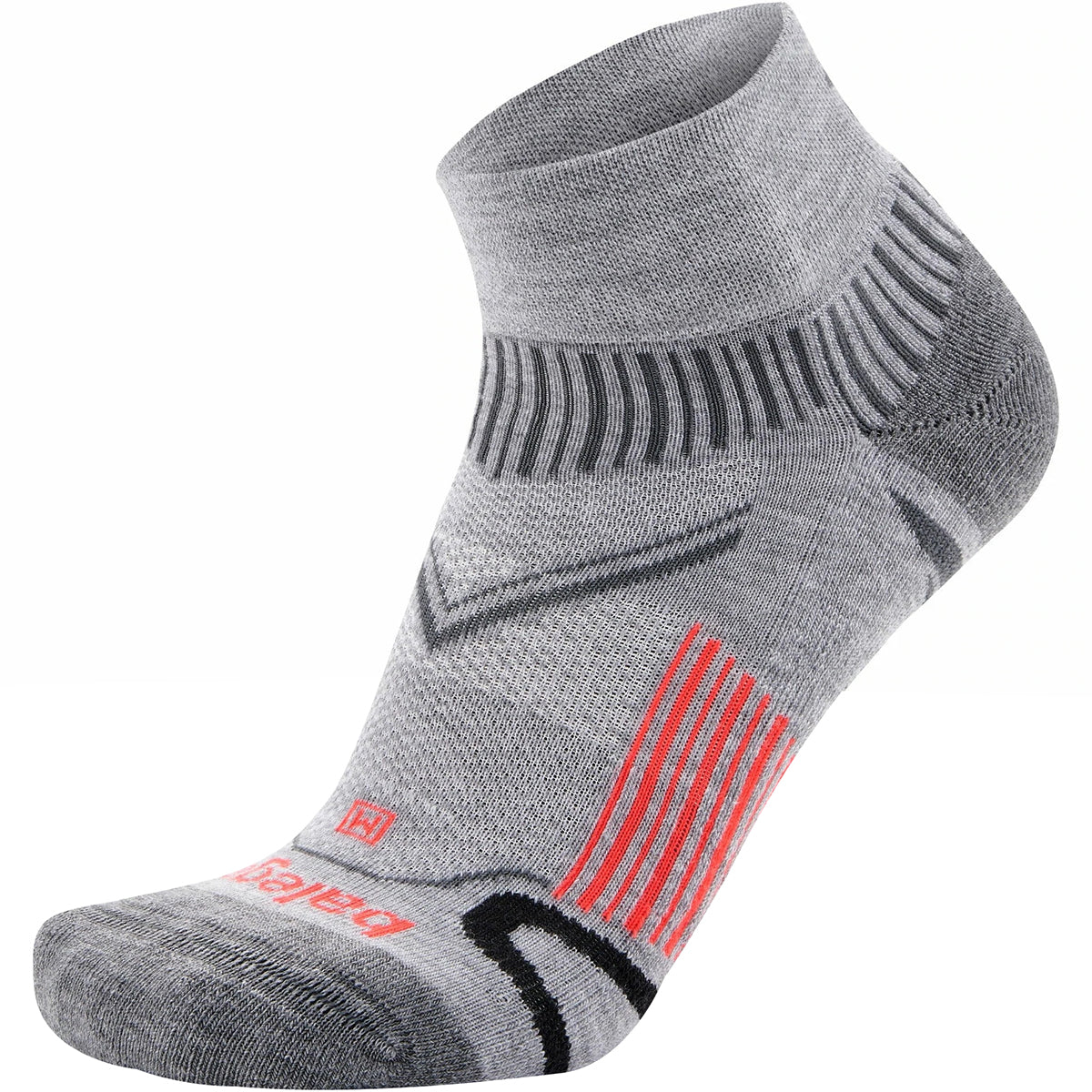 Balega Enduro Quarter Running Socks for Men & Women - Breathable Cushioned Athletic Socks for Marathon, Trail Running & Workouts - Mid Gray Performance Socks
