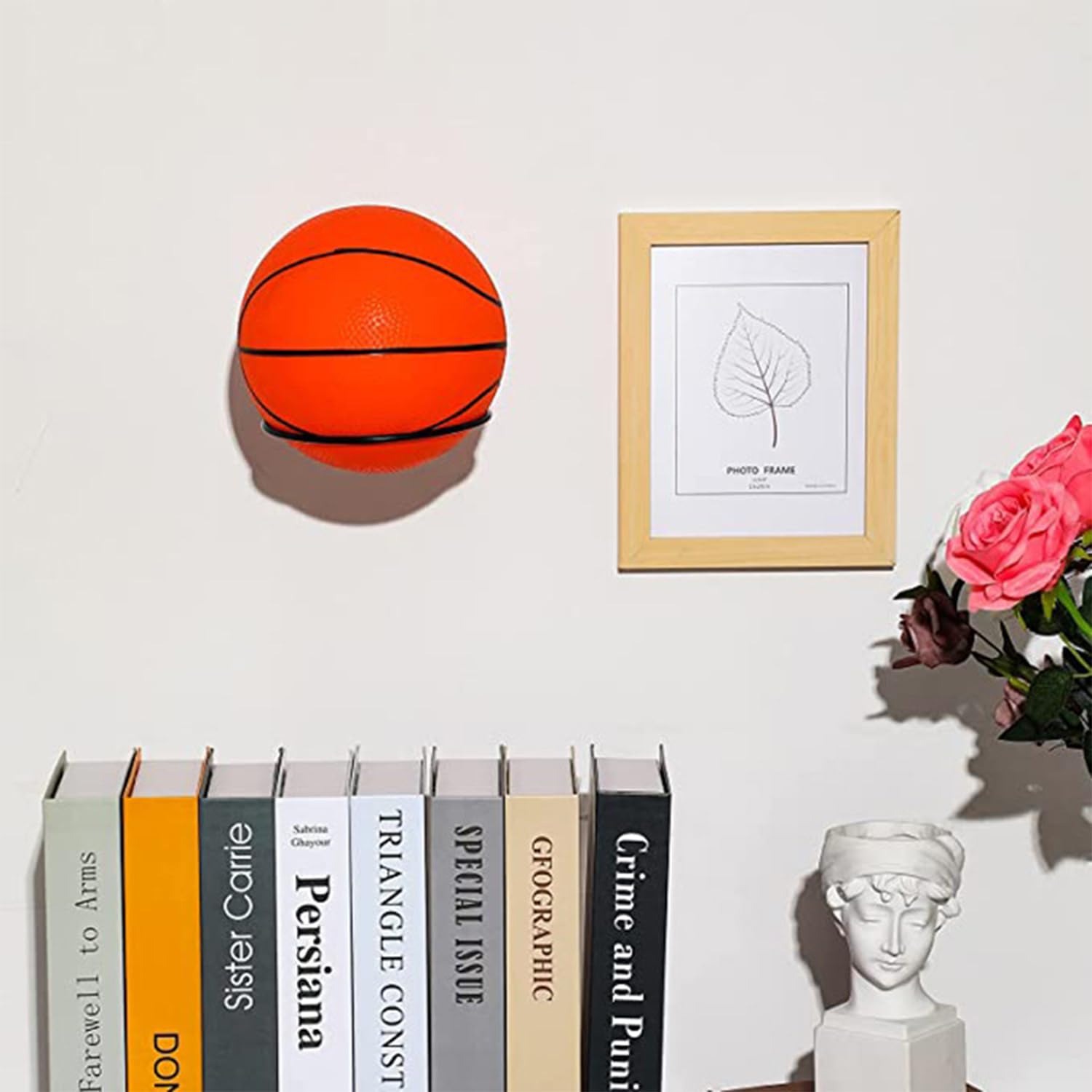 Universal Metal Basketball Wall Mount - Storage for Basketball, Soccer, Volleyball & Fitness Balls - Perfect for Home & Gym Use