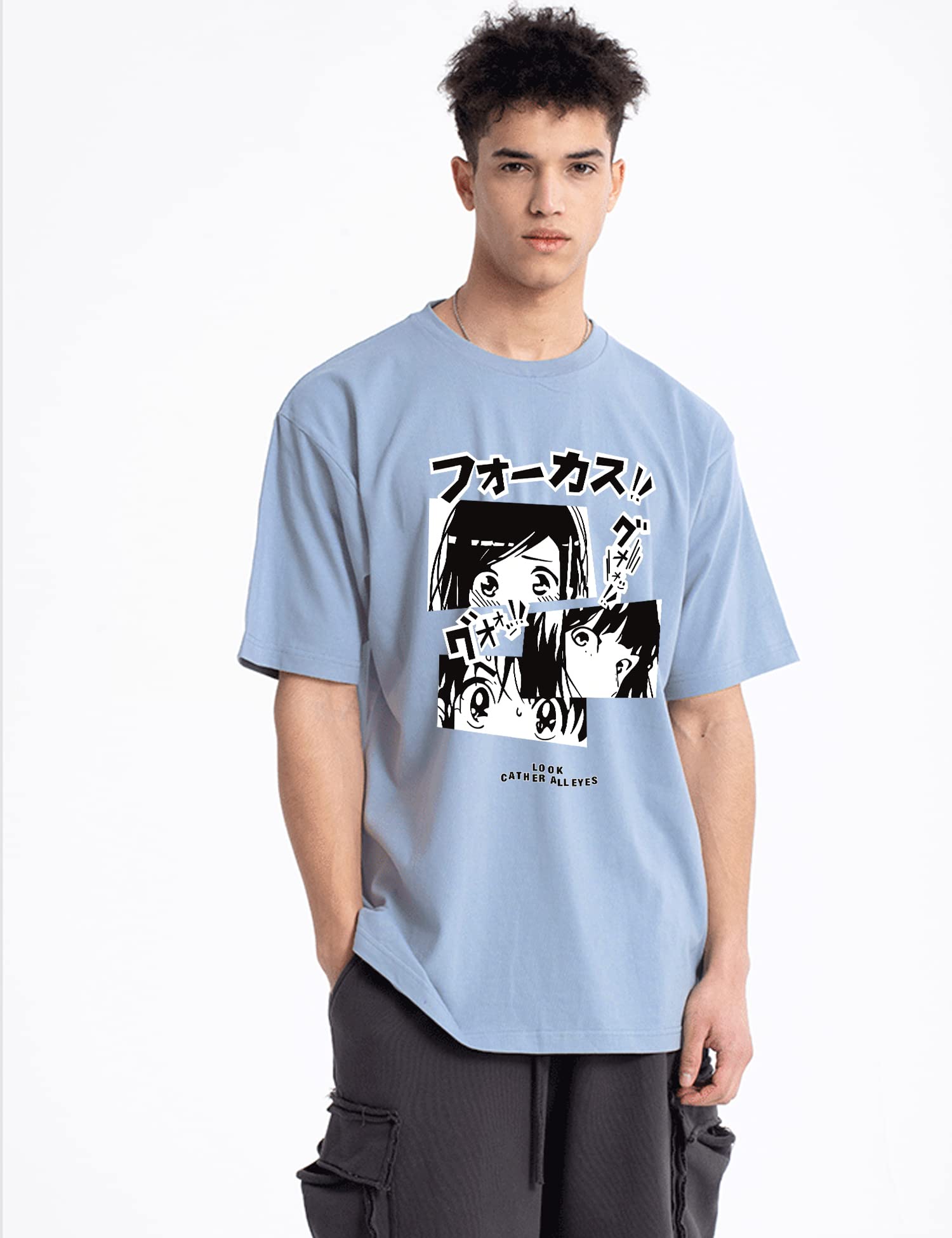 Oversized Anime Manga T-Shirts for Men & Women - Casual Loose Streetwear Tees - Perfect for Cosplay, Gifts, and Everyday Fashion