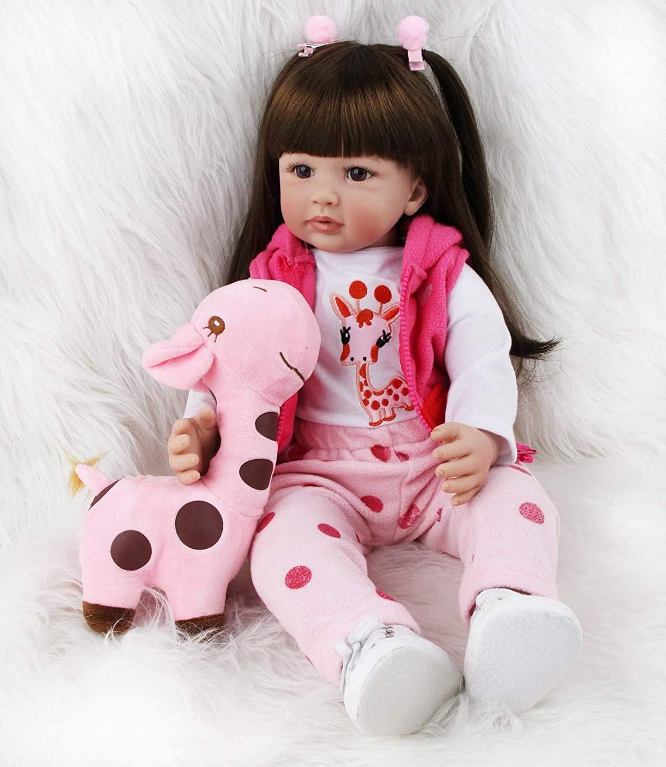 24 Inch Realistic Reborn Baby Doll - Soft Silicone Vinyl Newborn Doll for Girls | Lifelike Baby Toy for Play, Collecting & Photography Props