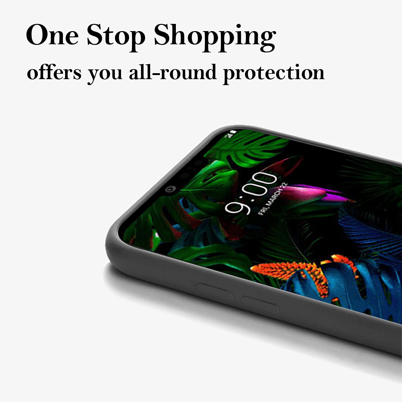 Custom LG G8 ThinQ Phone Case - Personalized Photo & Text Name - Anti-Scratch Shock-Resistant Soft TPU Protective Cover (Black) - Perfect for Everyday Use, Travel & Gifts