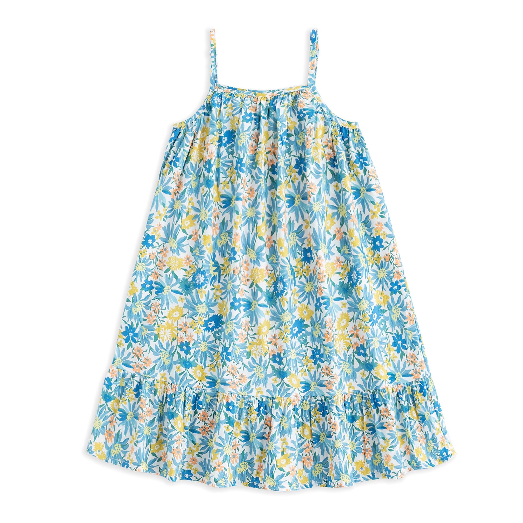 Simplee Kids Spaghetti Strap Dress for Toddler Girls - Floral Sleeveless Summer Dress for Ages 2-9 | Perfect for Beach, Birthday Parties & Outdoor Play