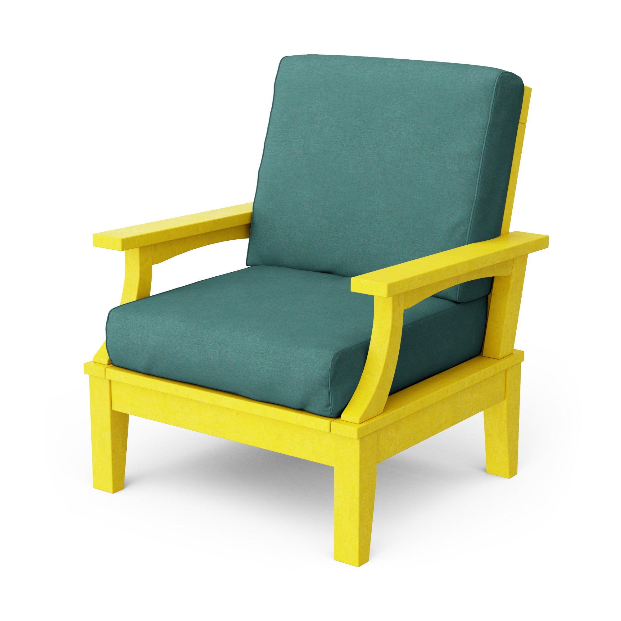 Heritage Deep Seating Patio Chair with Weather-Resistant Cushions - Outdoor Lounge Furniture for Garden, Poolside & Backyard Relaxation