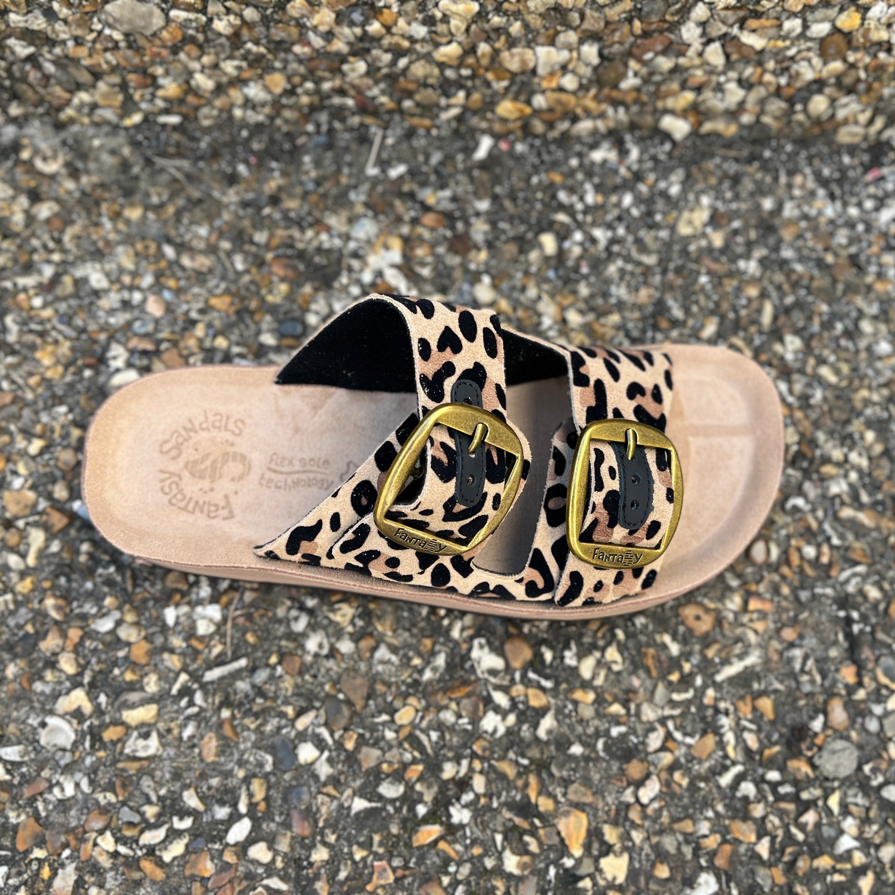 FANTASY SANDALS Women's Leopard Print Slip-On Mules - Comfortable Slide Shoes for Summer, Beach, and Casual Wear