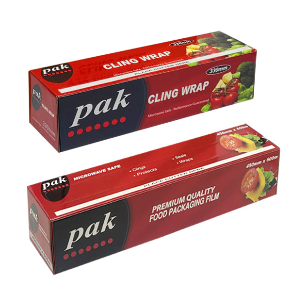 Premium Cling Film Wrap with Easy Cutter - BPA Free Plastic Food Wrap for Freshness - Ideal for Kitchen Storage, Meal Prep & Leftovers