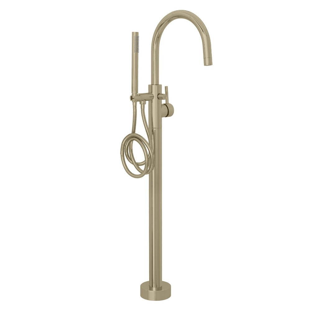 ZLINE Emerald Bay Bathtub Filler with Hand Shower in Champagne Bronze - Luxury Brass Bathtub Faucet with Diverter Valve for Spa-Like Bathing Experience (EMBY BTF CB)