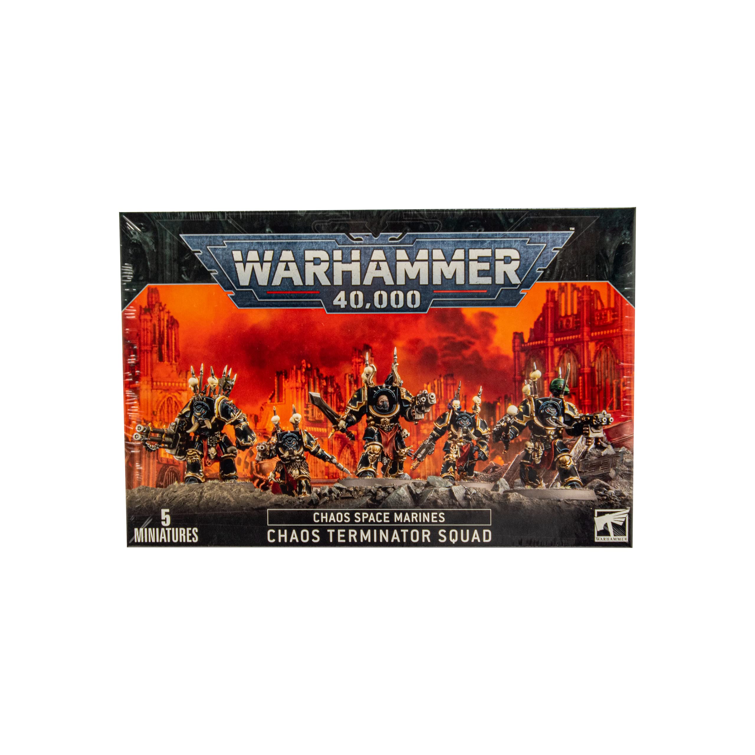 Warhammer 40K Chaos Terminator Squad - Tabletop Wargaming Miniatures