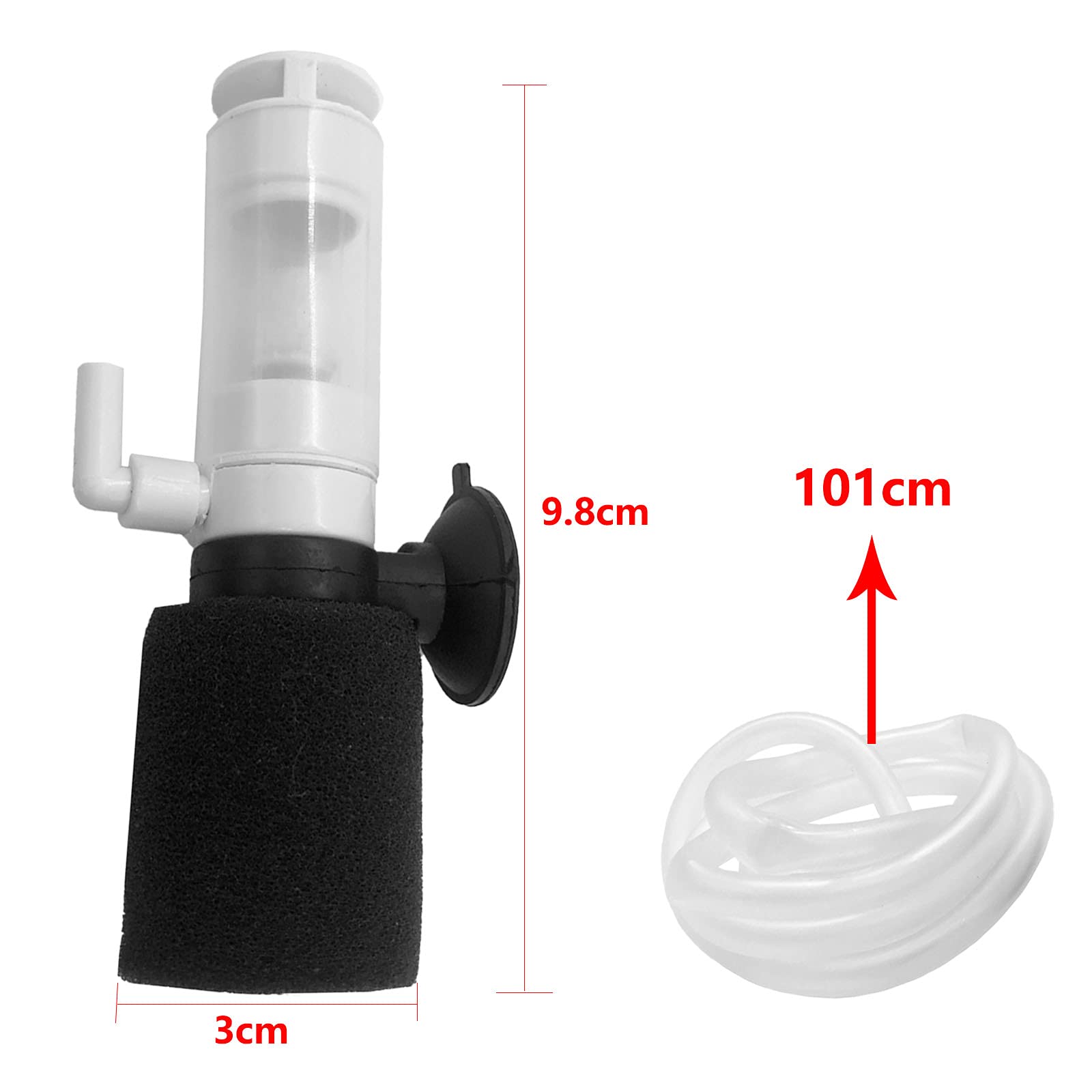 Ultra Quiet Mini Sponge Fish Tank Filter - 3-in-1 Biochemical Sponge Water Cleaner & Air Pump for Small Aquariums - Perfect for Betta Tanks, Nano Aquariums, and Fish Breeding Tanks