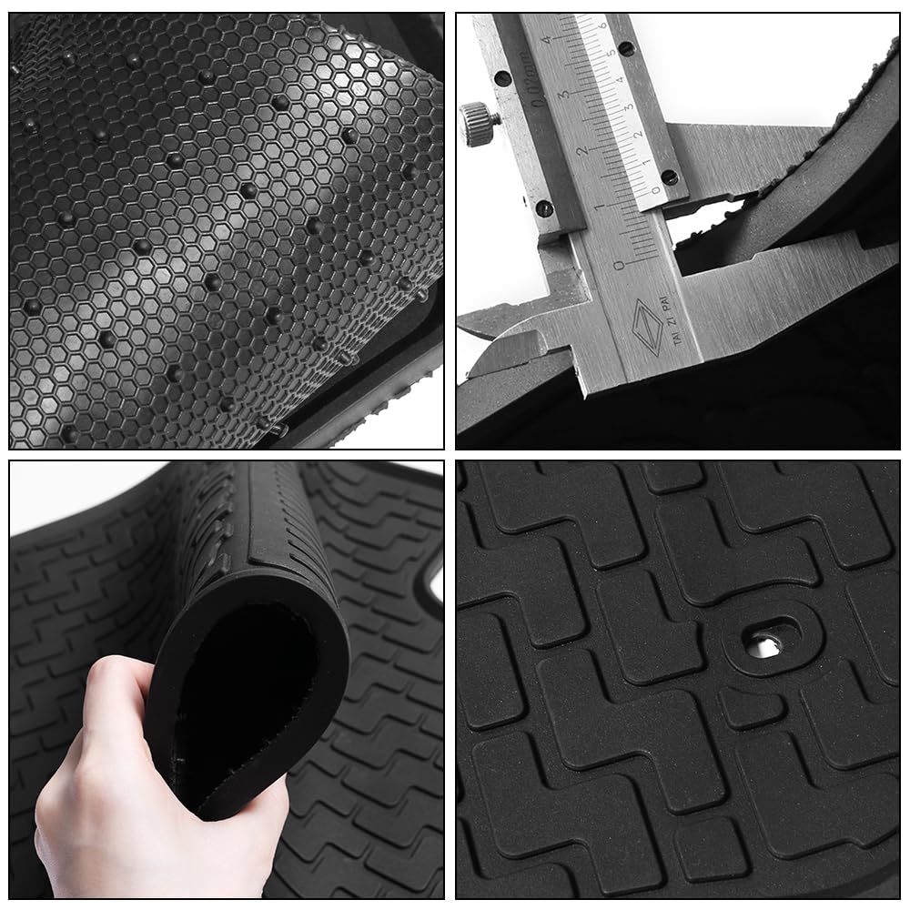 IKON MOTORSPORTS Custom Fit All-Weather Floor Mats for 2012-2019 Mercedes-Benz W166 ML/GLE Class - Premium Latex Rubber Car Interior Protection (Black) - Perfect for Daily Commute, Road Trips & Winter Driving