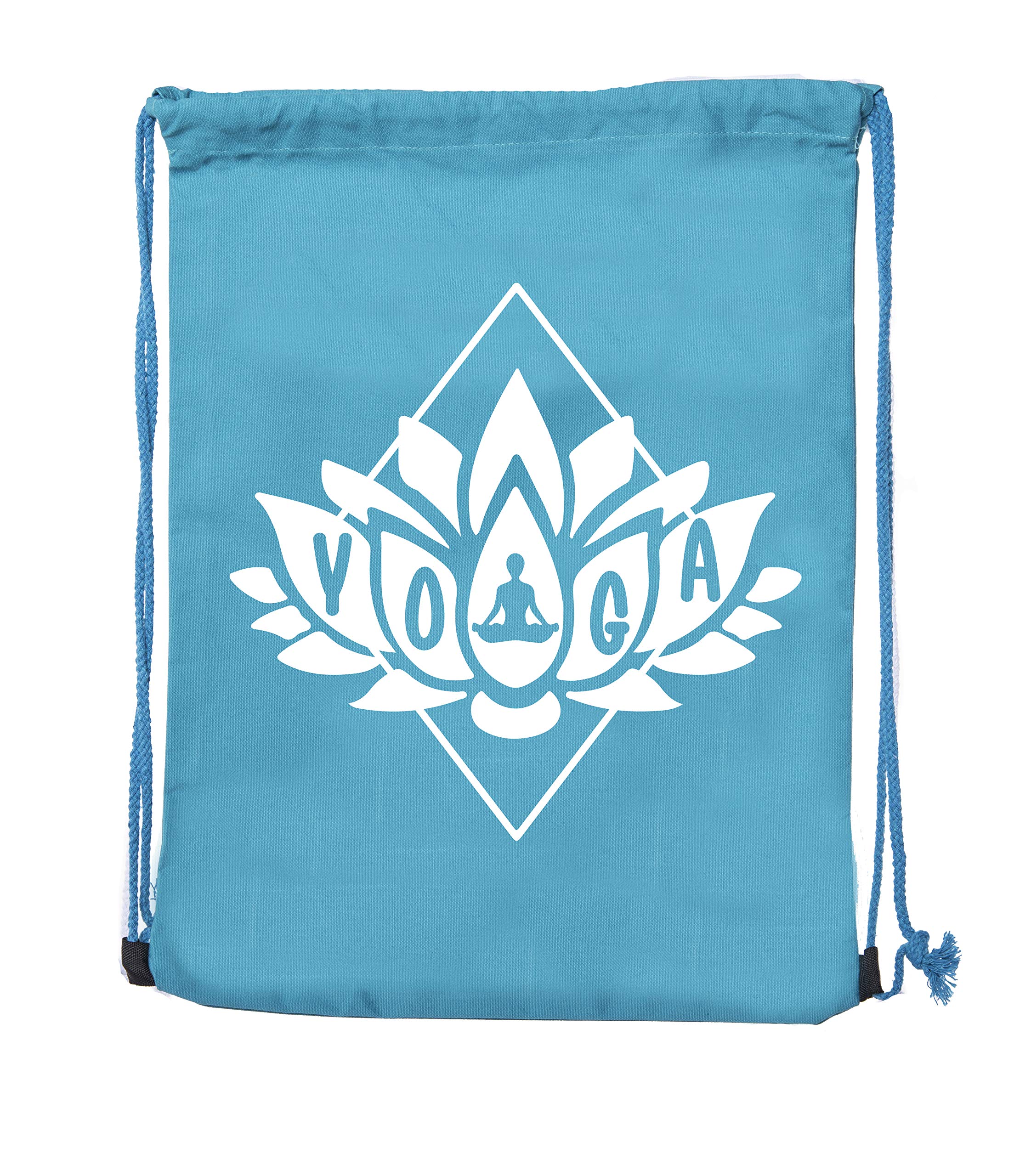 Premium Cotton Drawstring Yoga Gym Bag - Lightweight & Durable for Yoga Blocks, Clothes & Accessories - Perfect for Yoga Class, Gym & Travel