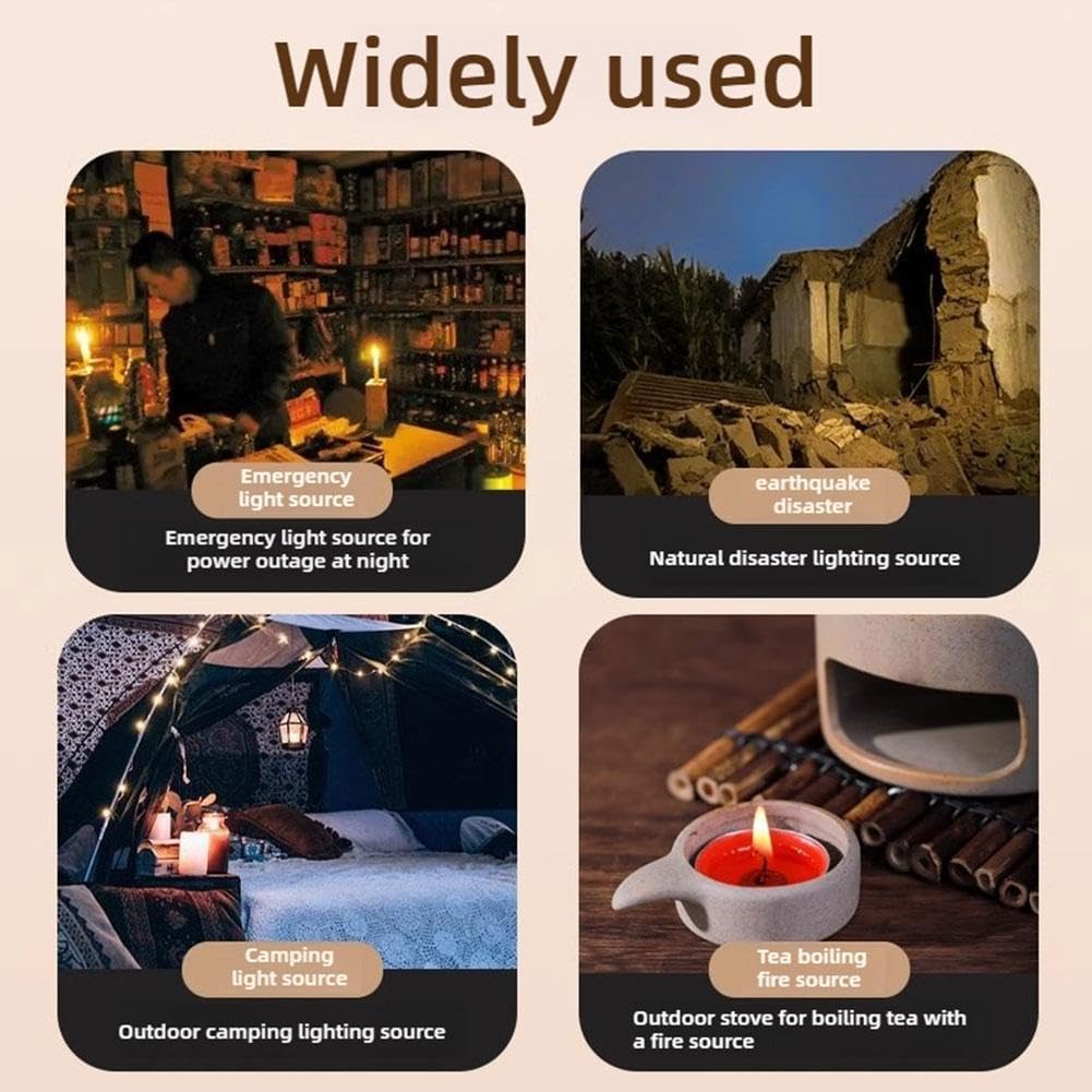 30-Hour Long-Lasting Survival Candle - Windproof & Weatherproof Emergency Lighting for Camping, Power Outages & Outdoor Adventures - Essential Household & Wilderness Survival Gear