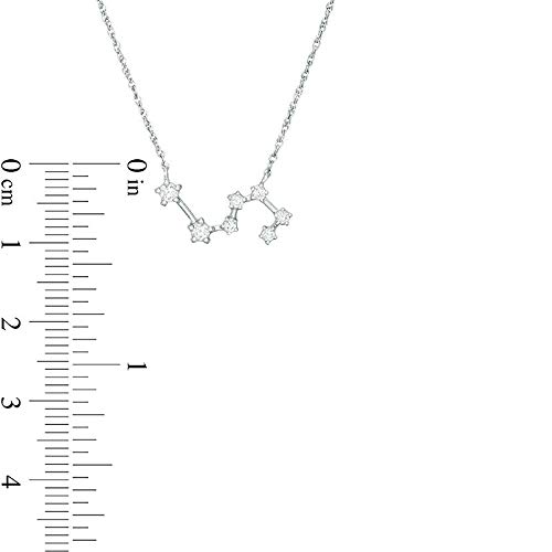 14K & 18K Solid Gold Zodiac Necklace with Moissanite - Constellation Pendant Necklace for Women - 18