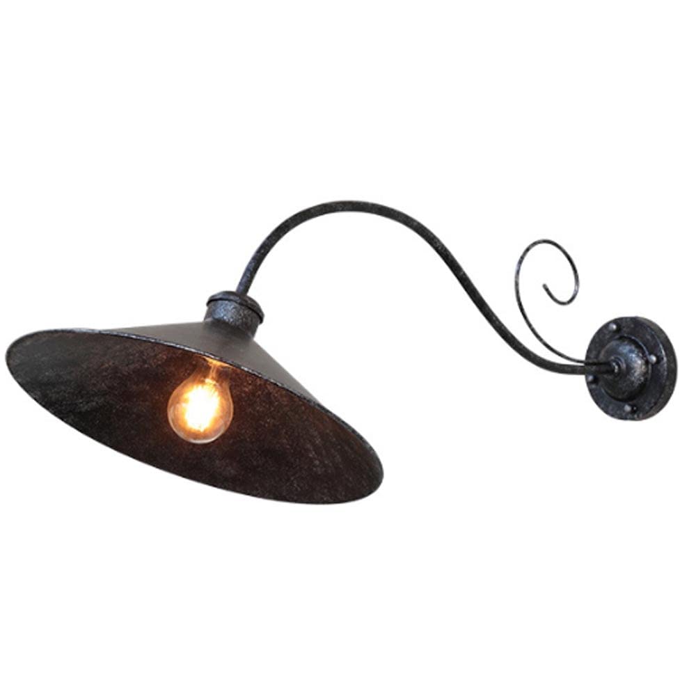 Vintage Barn Light Wall Sconce - Matte Black Gooseneck Wall Lamp for Porch, Patio & Garage | Classic Farmhouse Lighting Fixture Indoor/Outdoor Use | Perfect for Front Porch, House Exterior & Outdoor Dining Areas