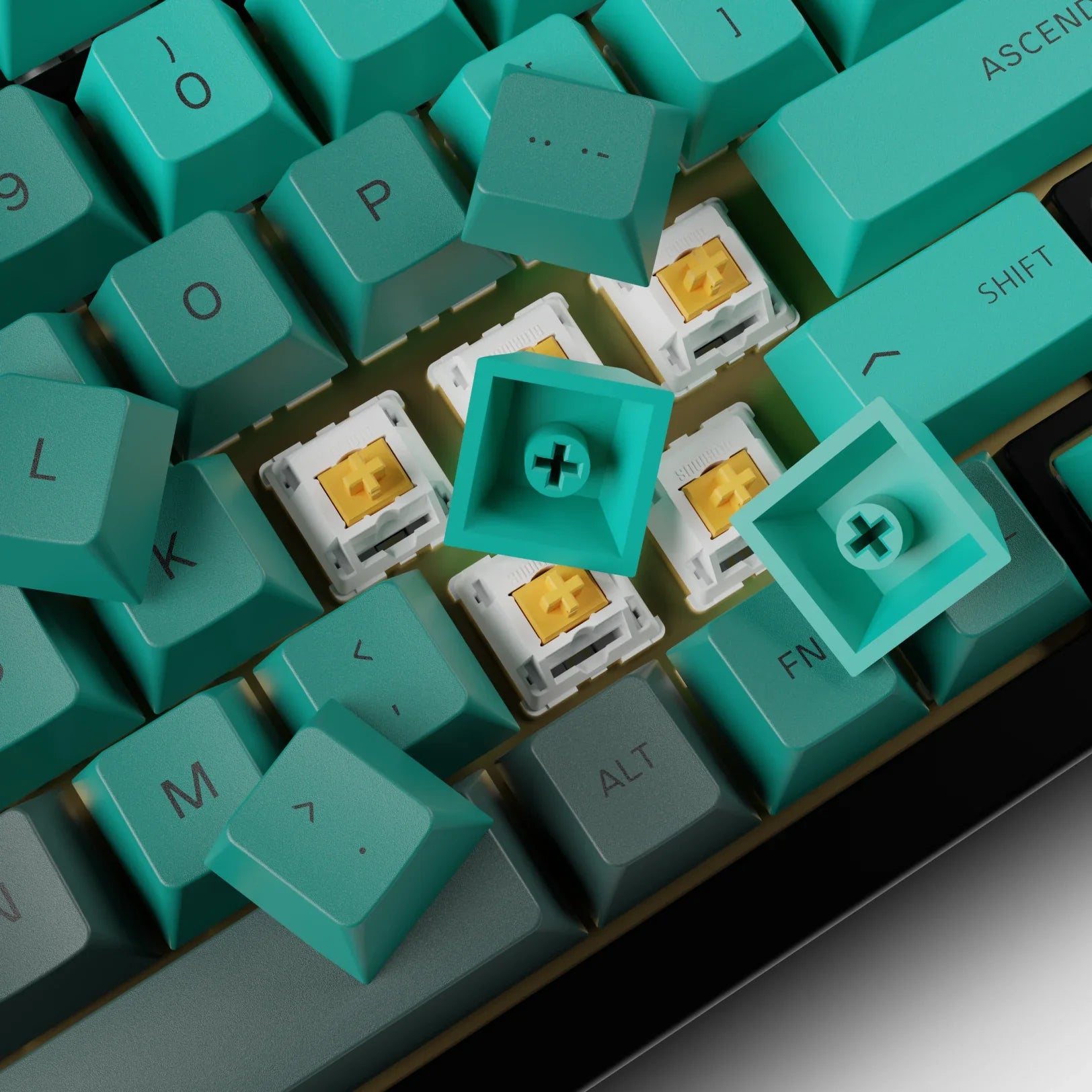 GPBT Rain Forest V1 Dye Sublimated Keycaps - Custom Mechanical Keyboard Keycaps for Gaming & Typing - Perfect for PC, Mac, and Laptop Keyboards