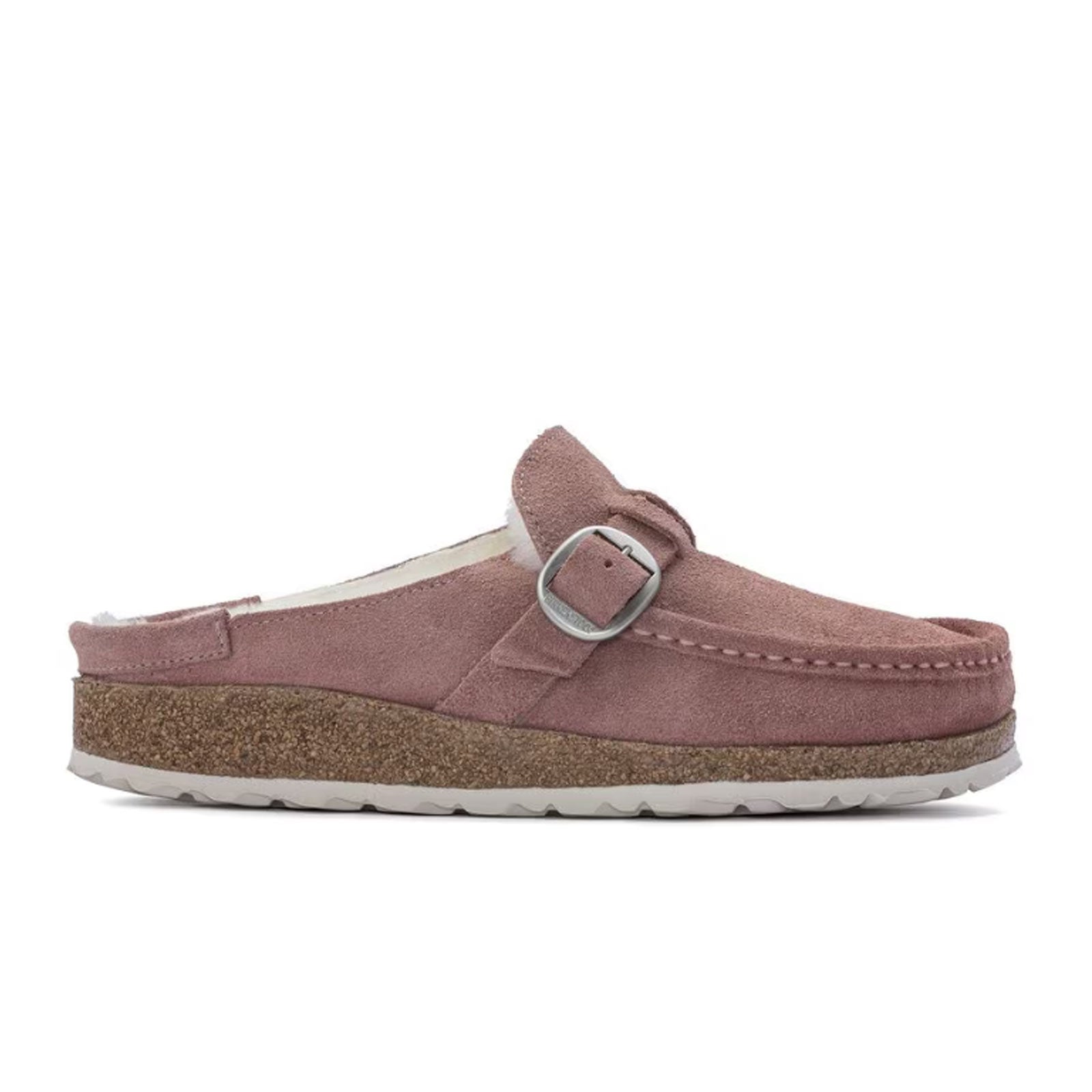 Birkenstock Buckley Narrow Clog for Women - Pink Clay Suede with Natural Shearling Lining | Comfortable Slip-On Clogs for Home, Office & Casual Wear