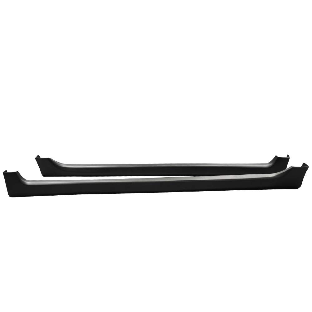 IKON MOTORSPORTS PP Black Side Skirts for 2009-2013 Toyota Corolla - Side Bottom Line Extension - Perfect for Car Customization & Street Style Enhancement
