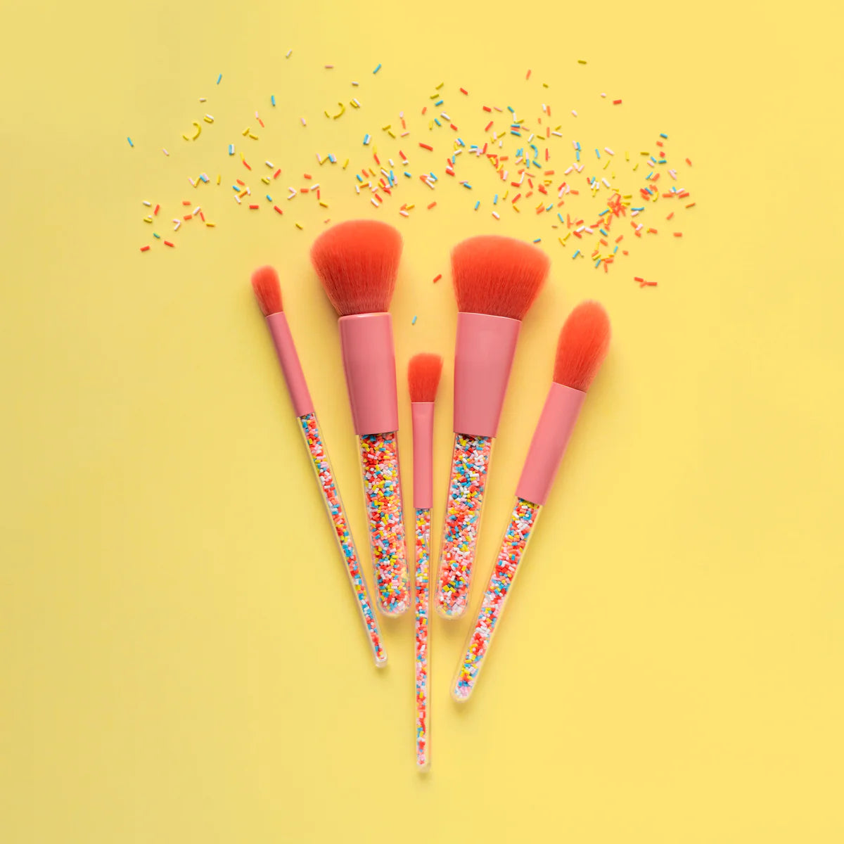 Oh Flossy Sprinkle Makeup Brush Set - 12 Piece Professional Cosmetic Brushes for Foundation, Blending, Eyeshadow & Contouring - Perfect for Makeup Artists & Beginners (Gift Ready) - Great for Daily Makeup, Special Occasions & Professional Use