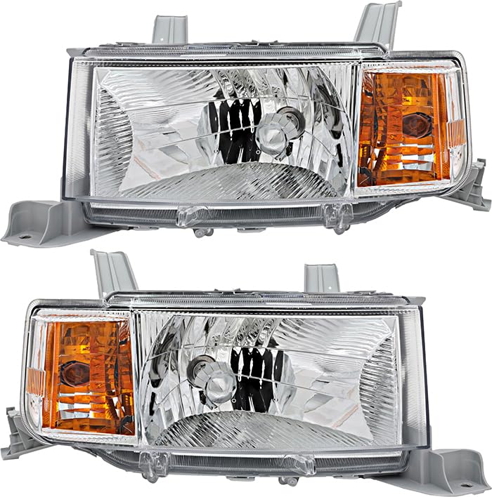 2004-2006 Scion xB Replacement Headlight Assembly Kit - Halogen Headlamp Set for Driver & Passenger Side | Perfect for Night Driving & Vehicle Restoration