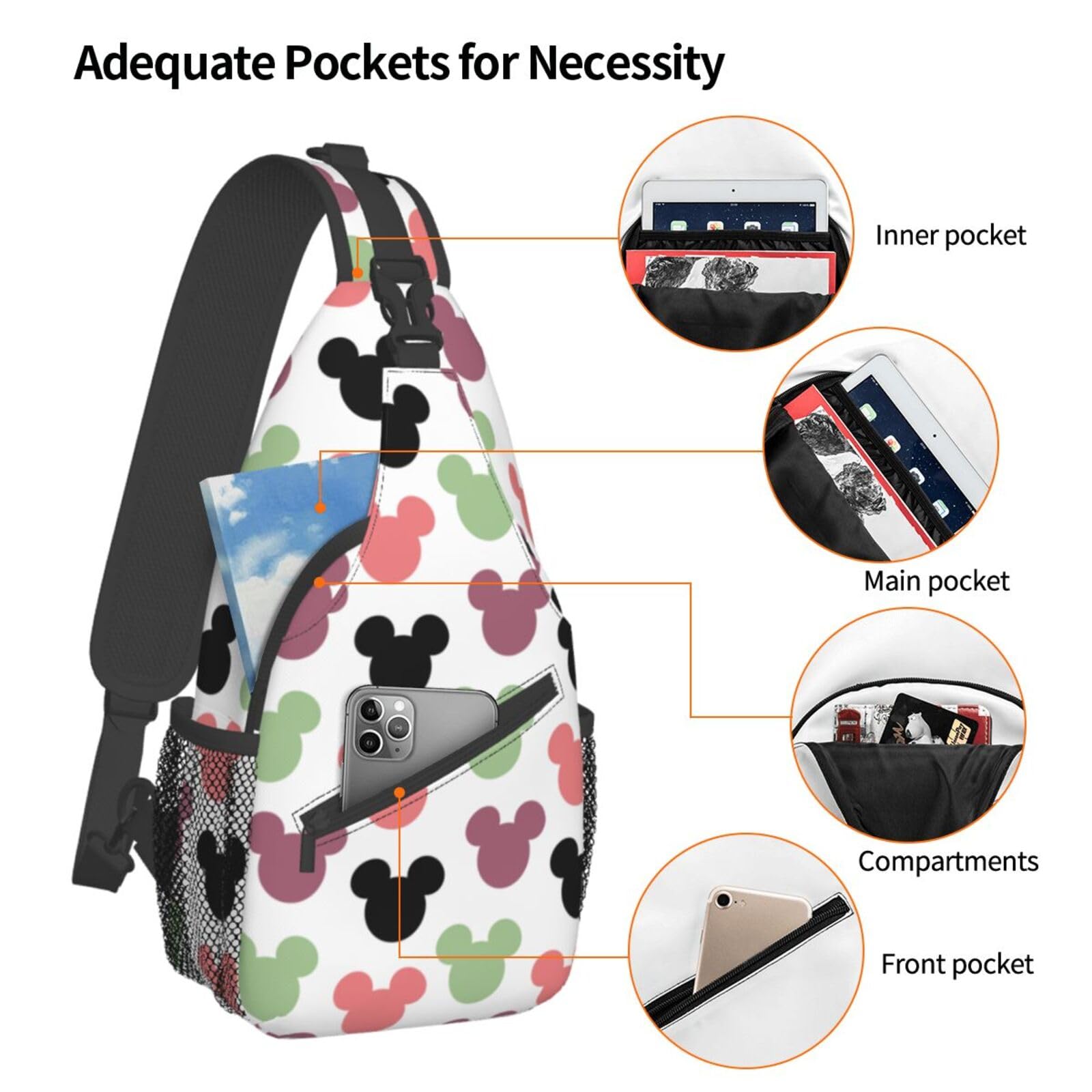 Stylish Unisex Crossbody Sling Bag - Lightweight Chest Backpack for Men & Women - Perfect for Cycling, Hiking, Travel & Everyday Use