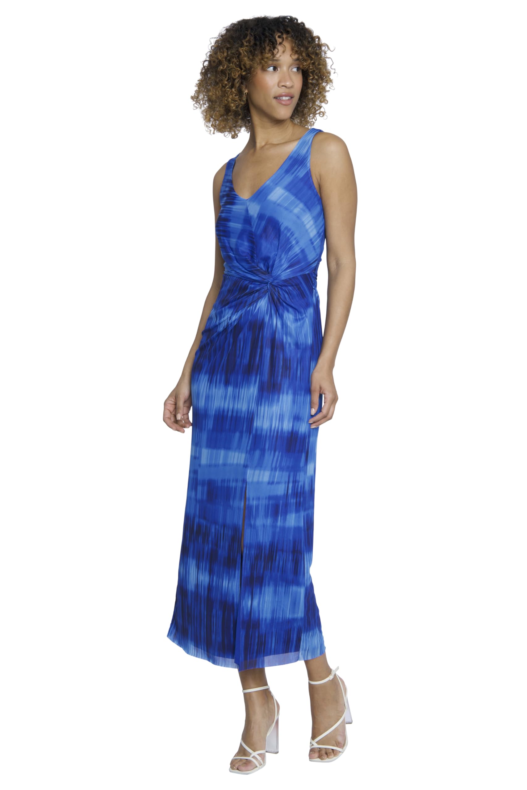 Maggy London Women's V-Neck Bodycon Cocktail Dress with Twist & Slit Detail | Elegant Wedding Guest Dress, Party & Evening Gown | Perfect for Cocktail Parties, Bridal Showers & Formal Events