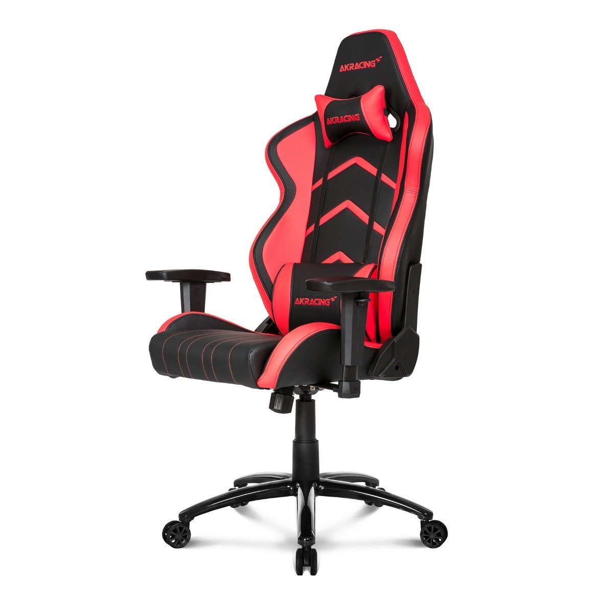 AKRacing Premium Gaming Chair - Ergonomic Racing Style with Adjustable Lumbar Support & Headrest (Red) - Perfect for Esports, PC Gaming & Home Office Setup