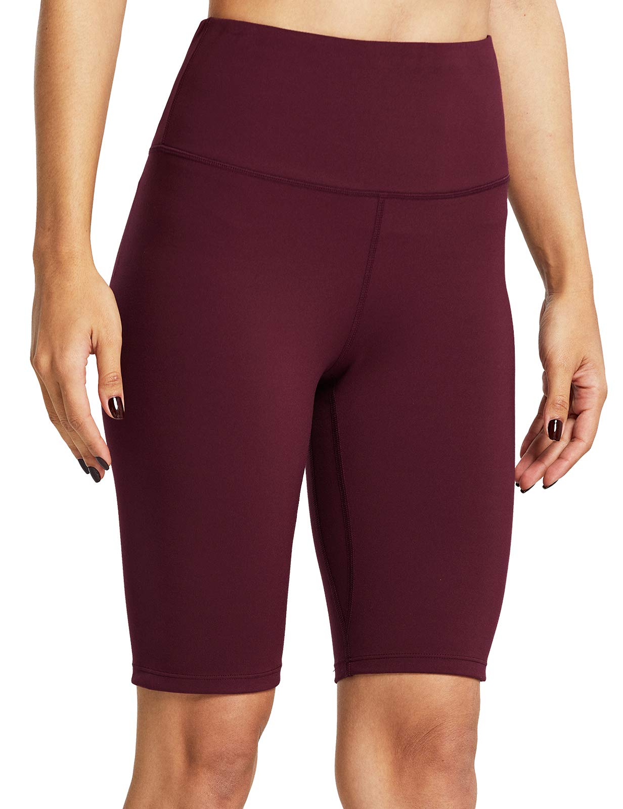 ZUTY Women's High Waisted Biker Shorts with 2 Hidden Pockets - 10
