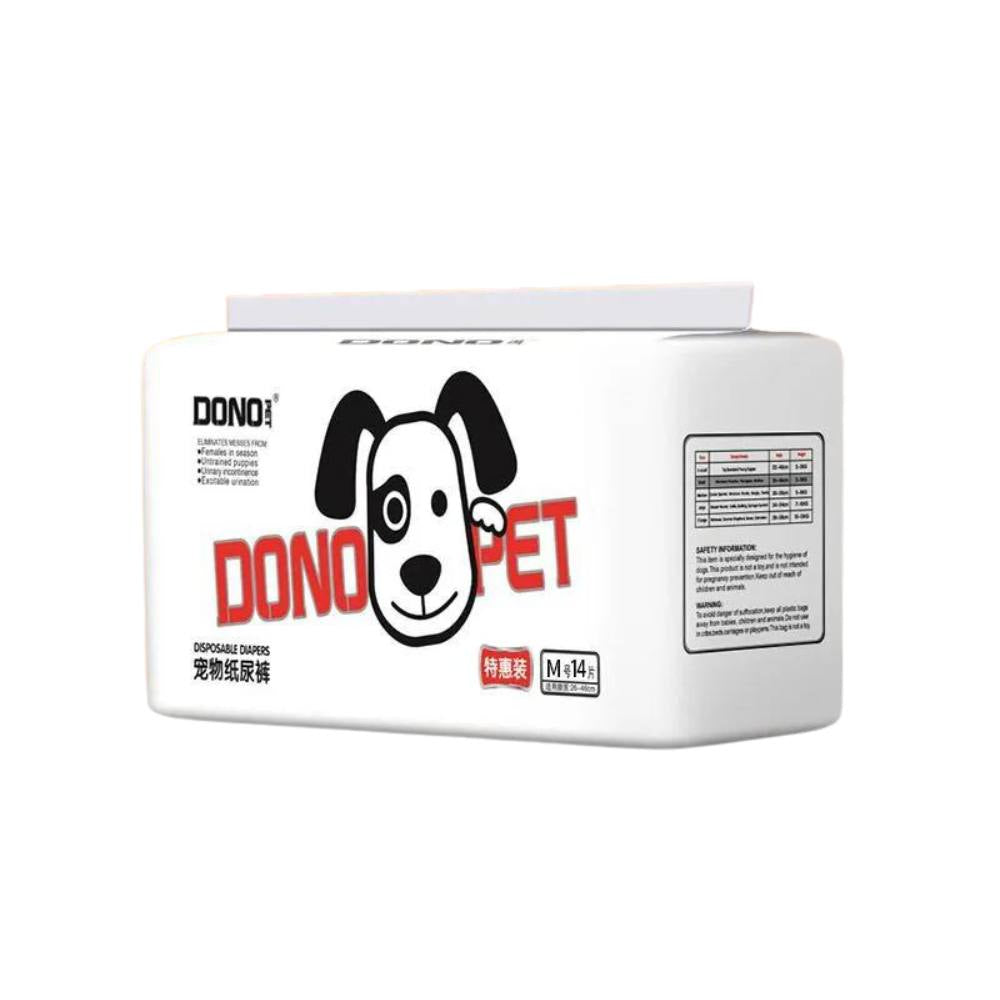 **Dono Pet Disposable Puppy Diapers for Male & Female Dogs - Absorbent & Leak-Proof - Perfect for House Training, Travel & Incontinence Care**