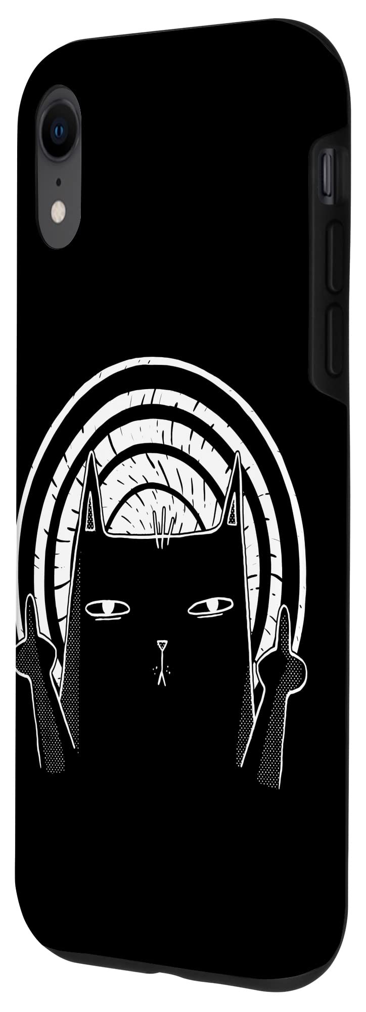 iPhone XR Cat Finger Case - Funny Cat Flipping Off Phone Cover for iPhone XR - Perfect for Cat Lovers & Prank Gifts