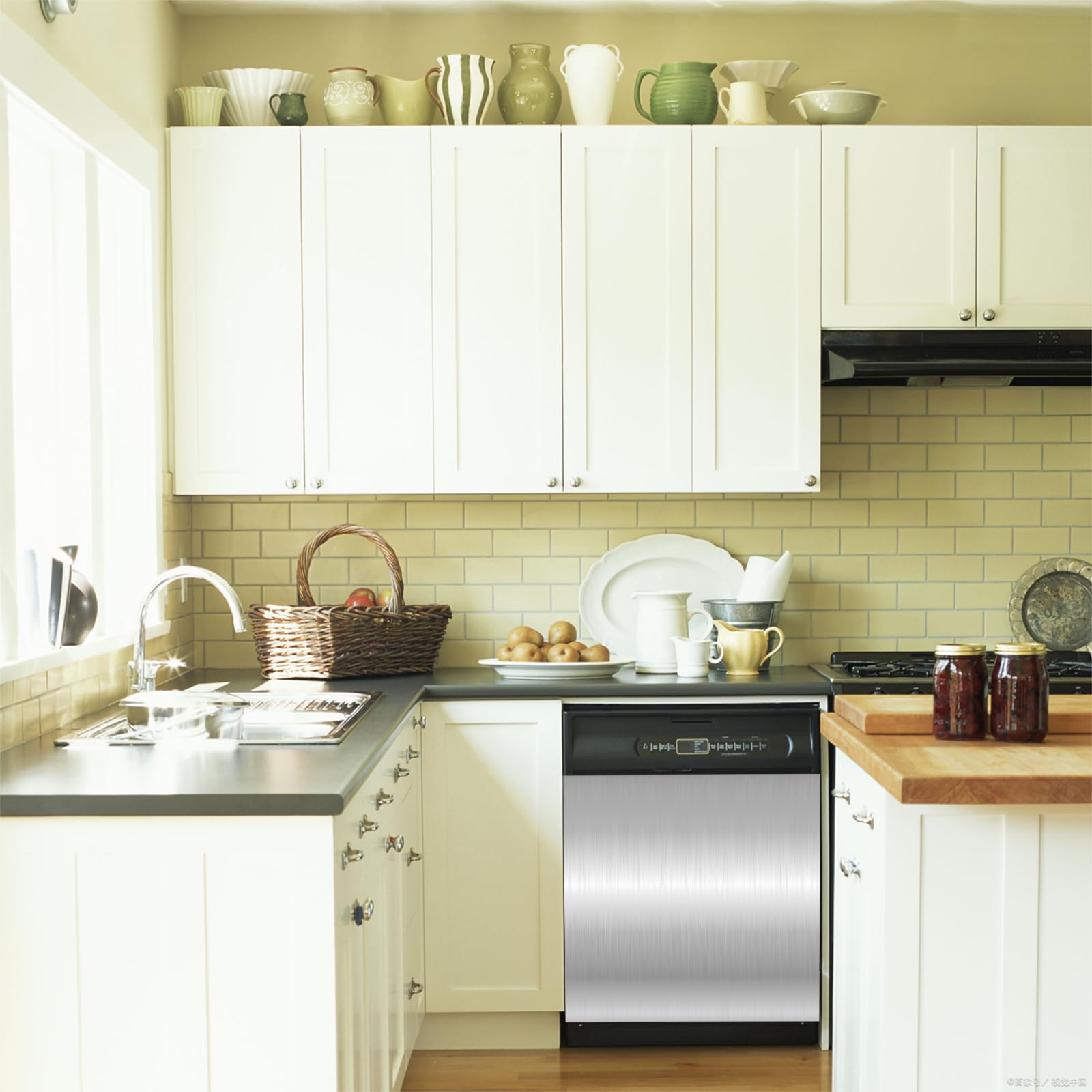 Stainless Steel Magnetic Dishwasher Cover 23