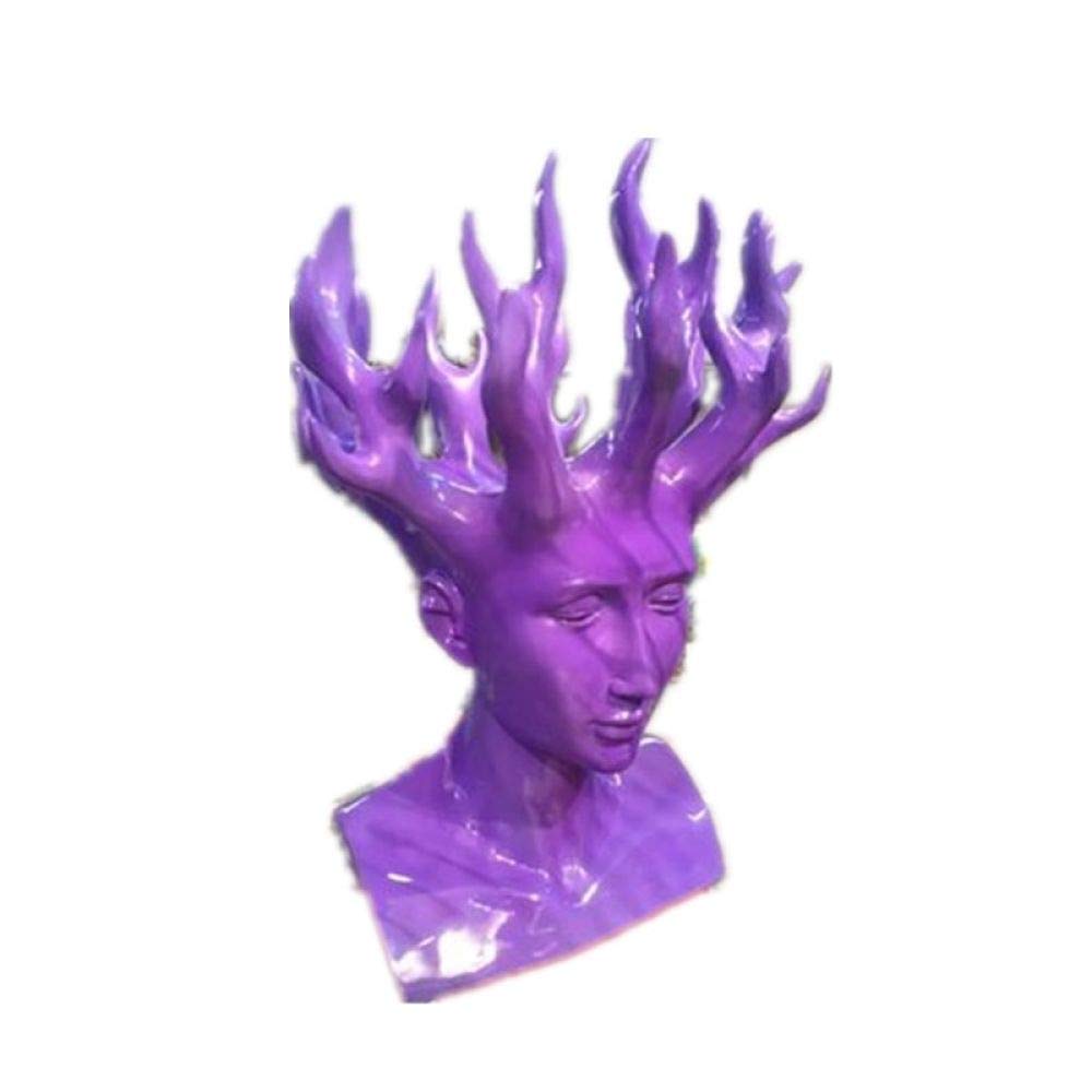 Creative Human Head Flower Vase - Unique Sculpture & Home Decor Statue for Movie Lovers, Purple Art Designer Table Vase | Perfect for Living Room Decor, Wedding Centerpieces & Gift Ideas