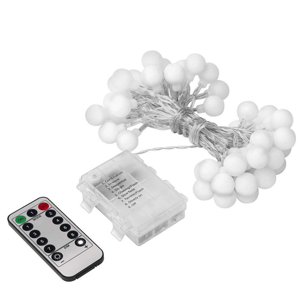 Waterproof 80-LED Remote Control String Lights - 10M/33ft Pink & White Christmas Decorative Lights for Indoor/Outdoor, Garden, Party, Wedding, Holiday Decorations