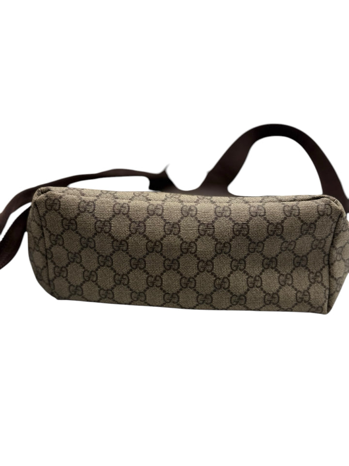 Gucci Supreme Medium Unisex Backpack - Tan Coated Canvas Travel Backpack for Men & Women | Perfect for School, Work & Outdoor Adventures