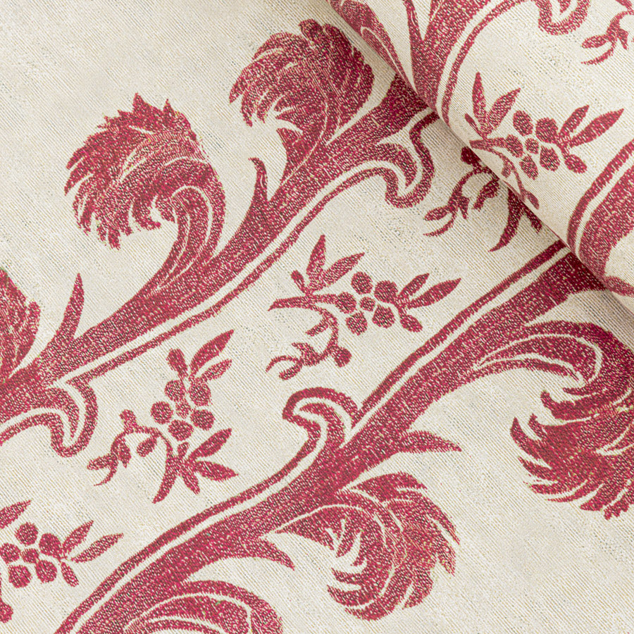 Plume Stripe Wallpaper - Sutton Red Peel and Stick Wallpaper for Living Room, Bedroom, Home Decor | Self-Adhesive Removable Wallpaper for Easy Installation