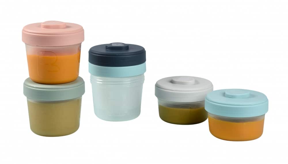 BEABA Baby Food Storage Containers Set of 6 | BPA-Free Small Portion Clip Top Containers | Perfect for Snacks, Purees & On-the-Go Meals