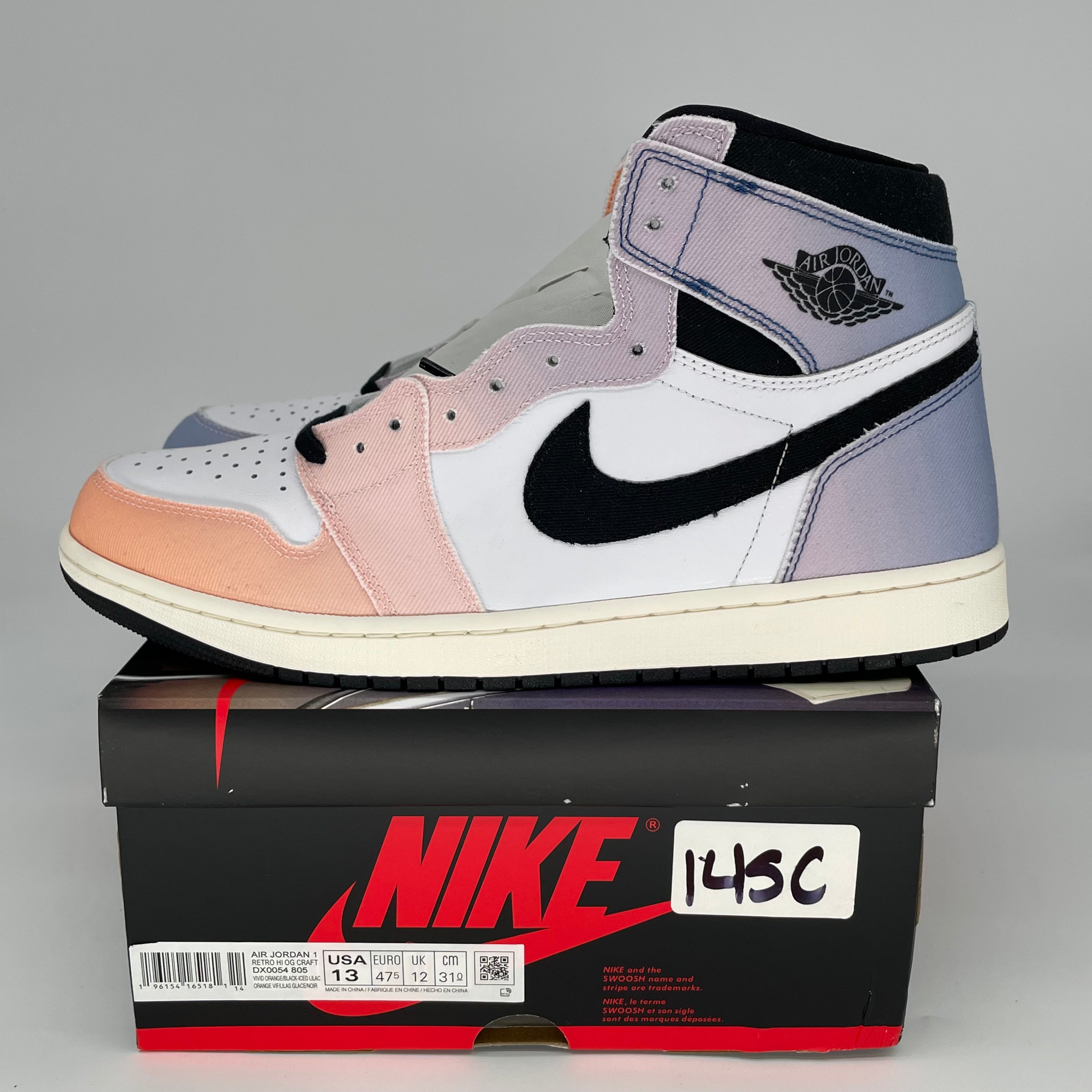 AIR JORDAN 1 SKYLINE Basketball Shoes Men's Size 13 DX0054-805 - Retro High Tops for Streetwear & Sneaker Collection