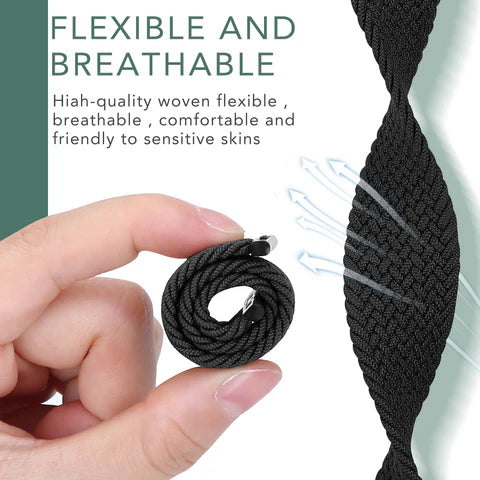 Braided Elastic Loop Bands - Stretchable Cord for DIY Crafts, Hair Ties, Sewing & Scrapbooking - Perfect for Home, Office & School Projects