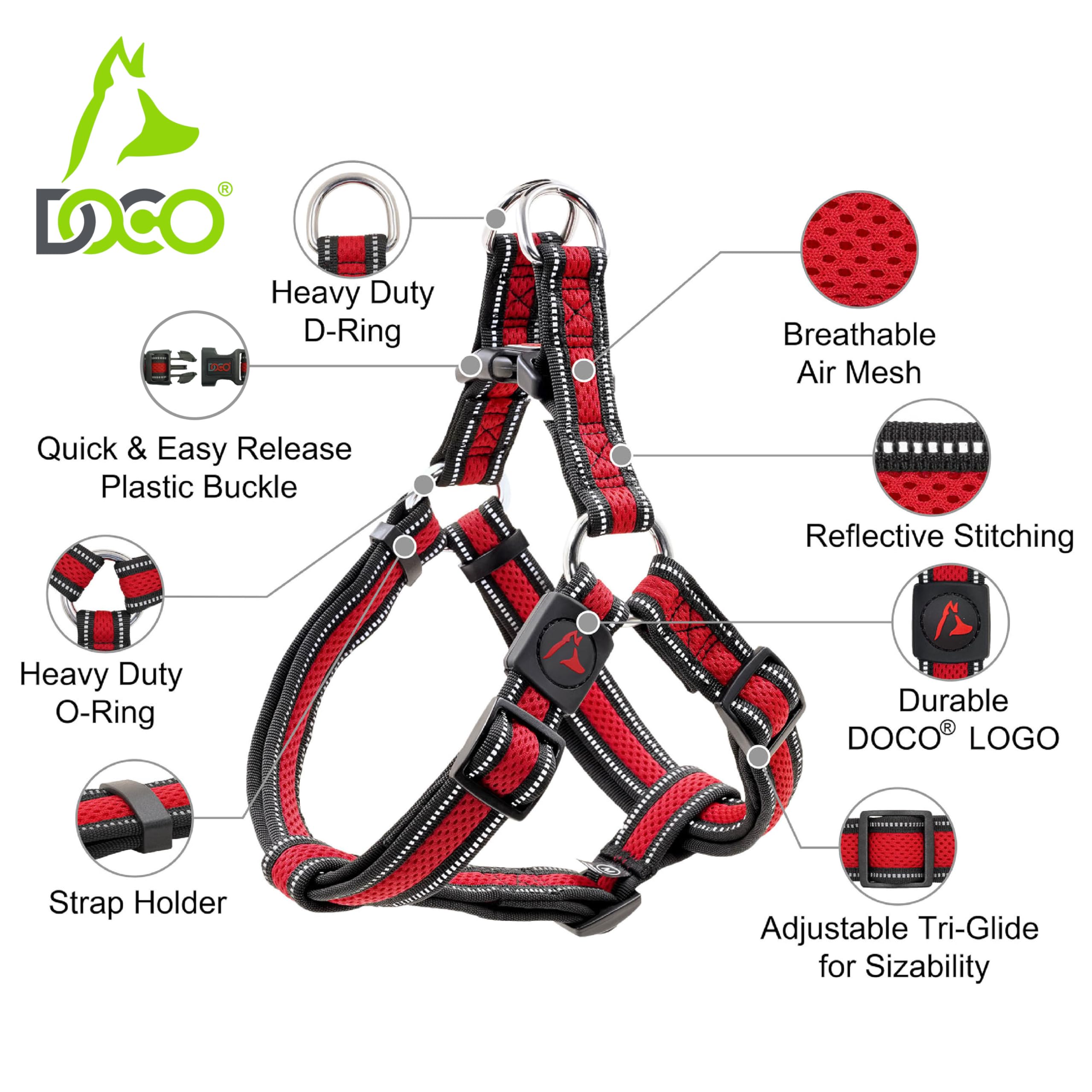 Athletica Air Mesh Step-in Dog Harness - Lightweight & Breathable Pet Vest for Small to Medium Dogs - Perfect for Walking, Running & Outdoor Adventures